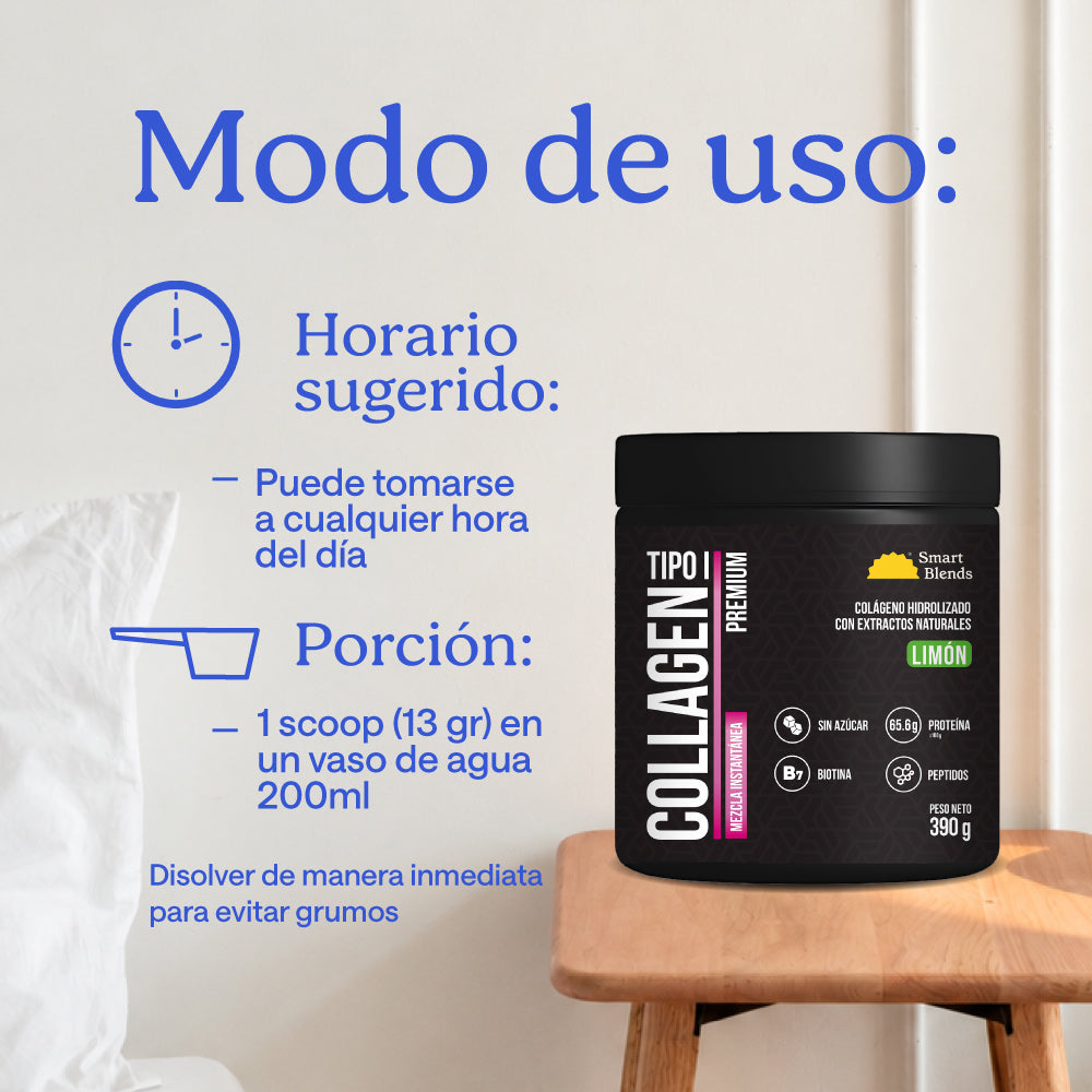 Colageno Hidrolizado Tipo 1 Premium Limon 390g