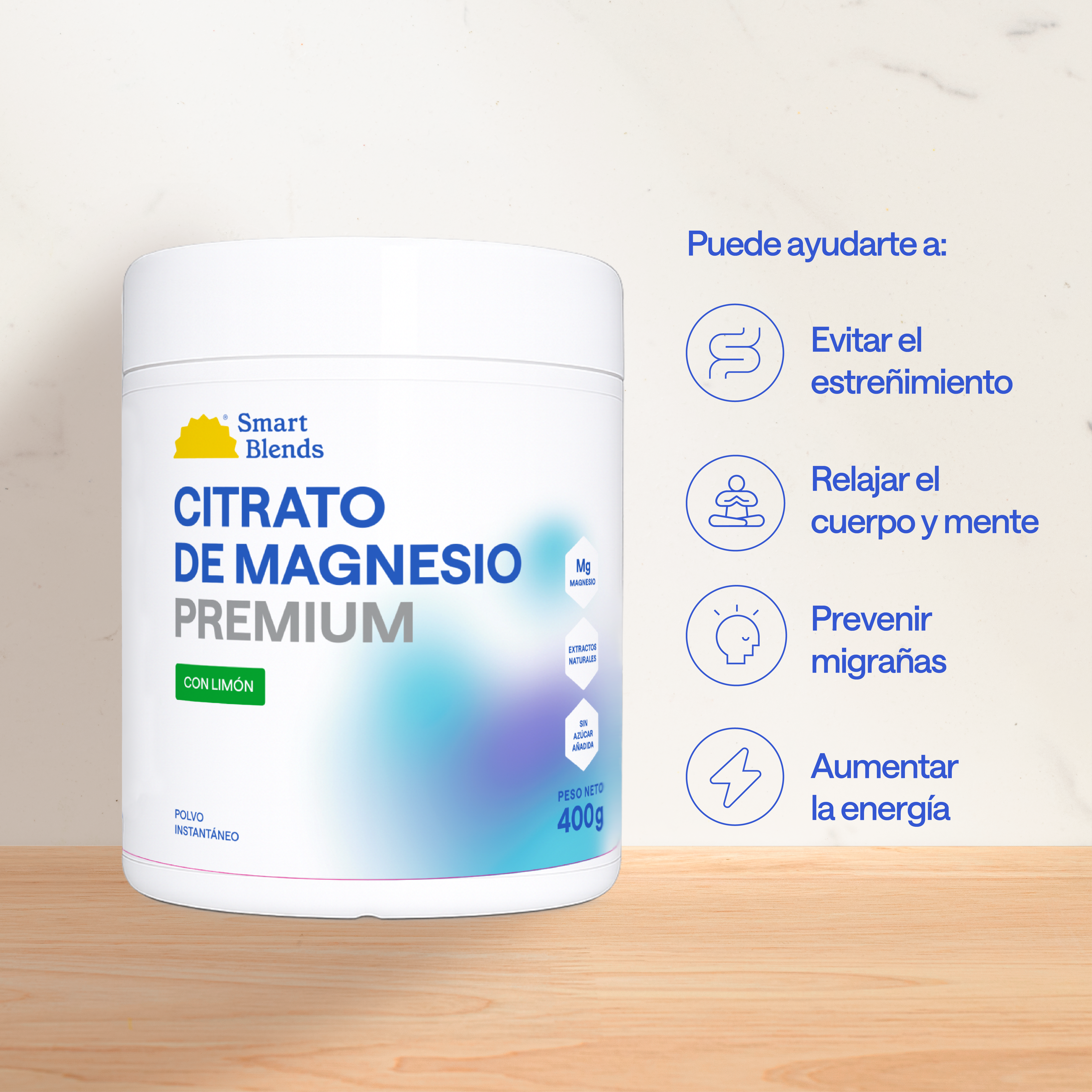 Citrato De Magnesio Con Limon Premium 400g
