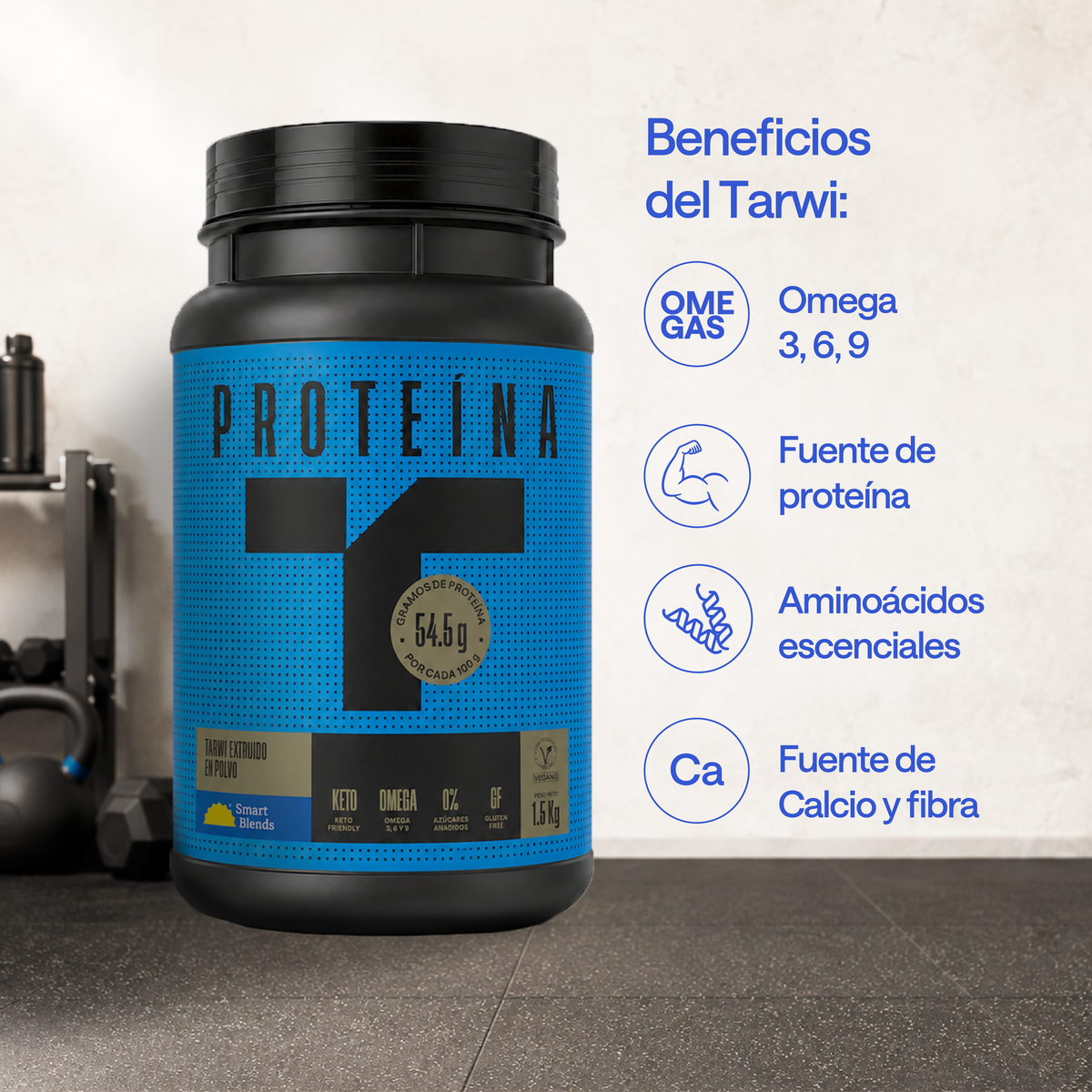 Proteína Tarwi (Chocho) 1500g | Vegana, Sin soya