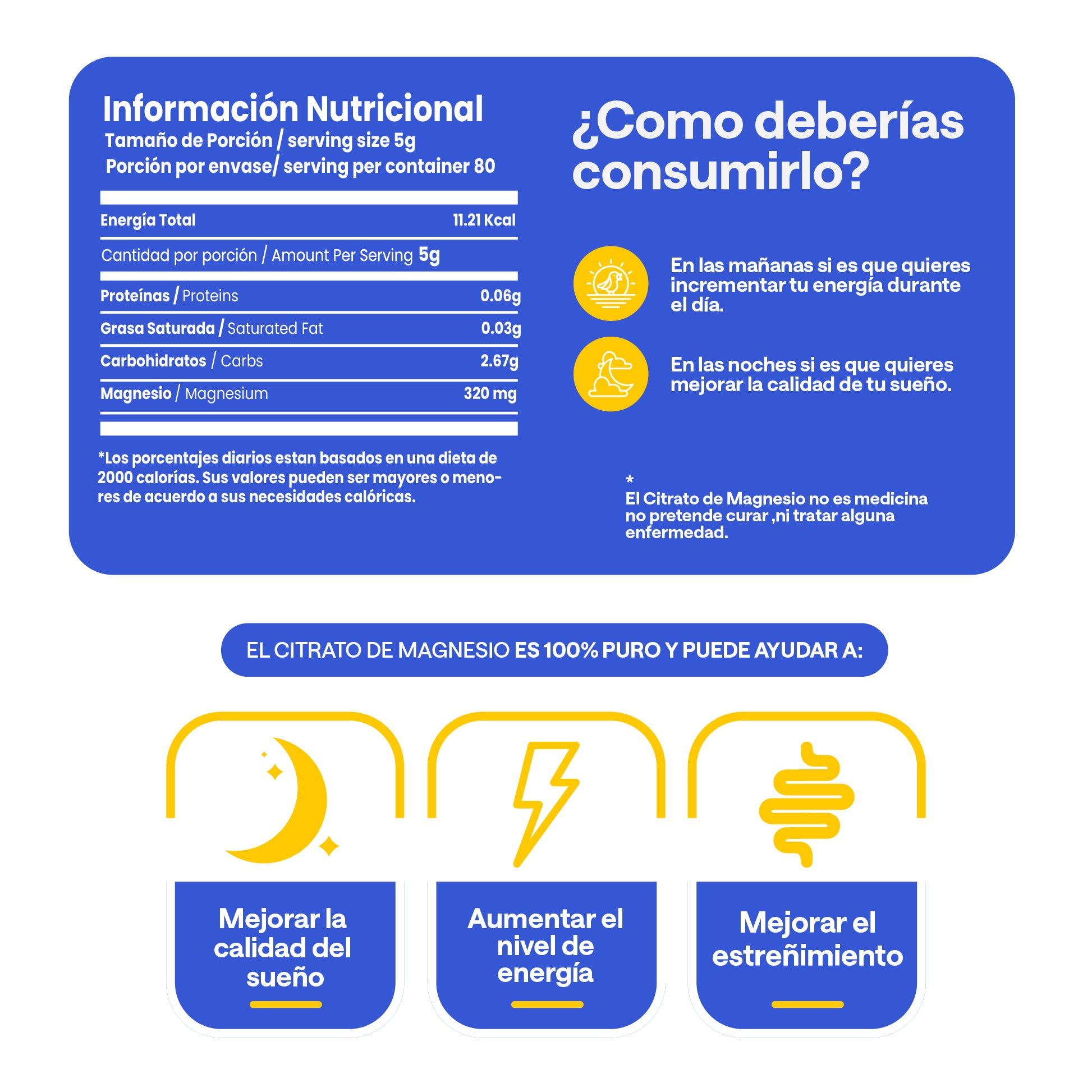 Citrato de Magnesio Premium Fresa 400g