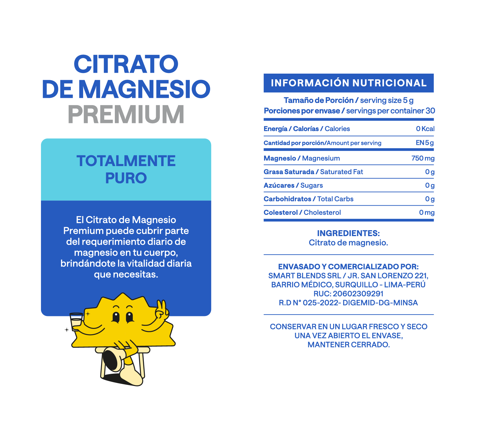 Citrato De Magnesio En Sobres Premium x 30uds