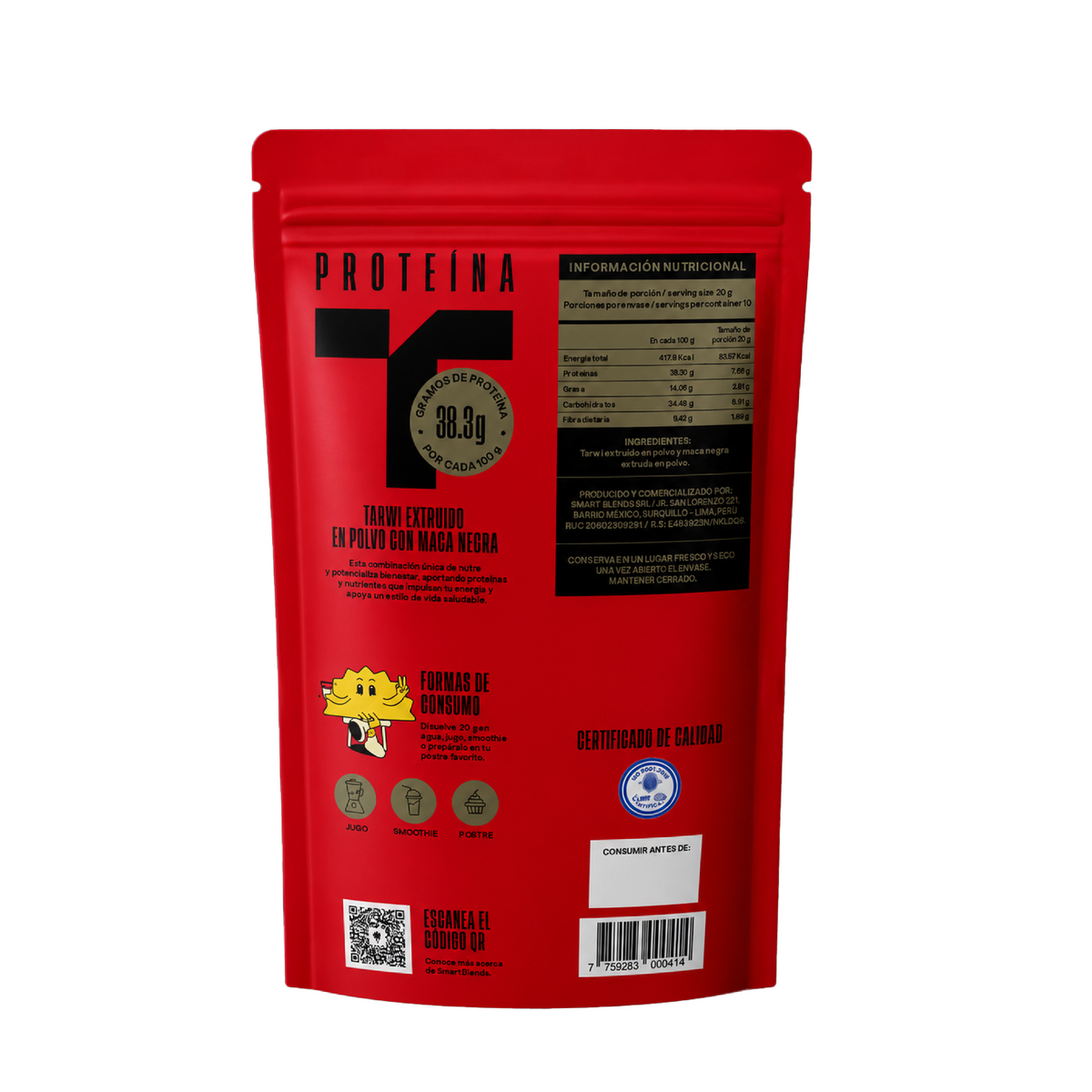 Proteína De Tarwi Con Maca negra 200g