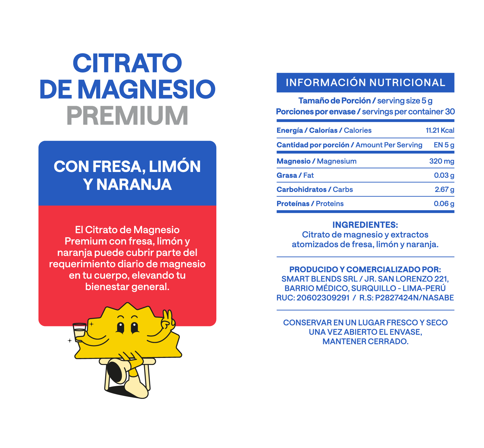 Citrato De Magnesio En Sobres Fresa x30uds