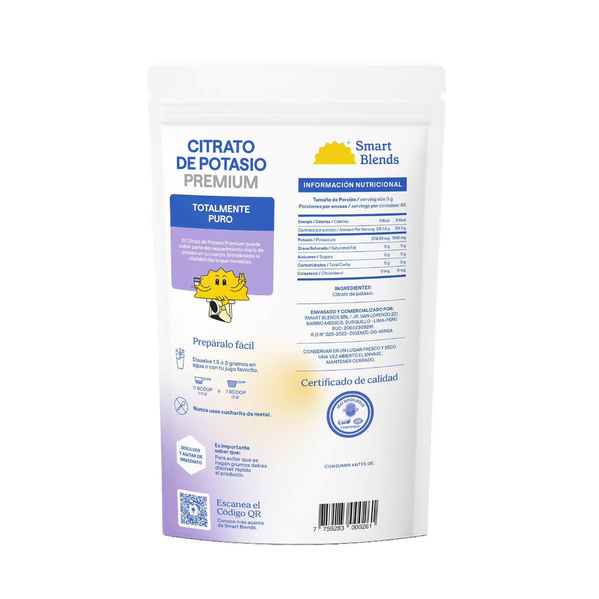 Citrato De Potasio 200g