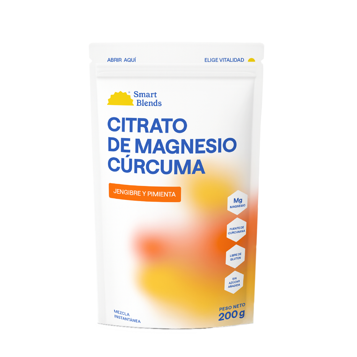 Citrato De Magnesio En Polvo Con Cúrcuma 200g