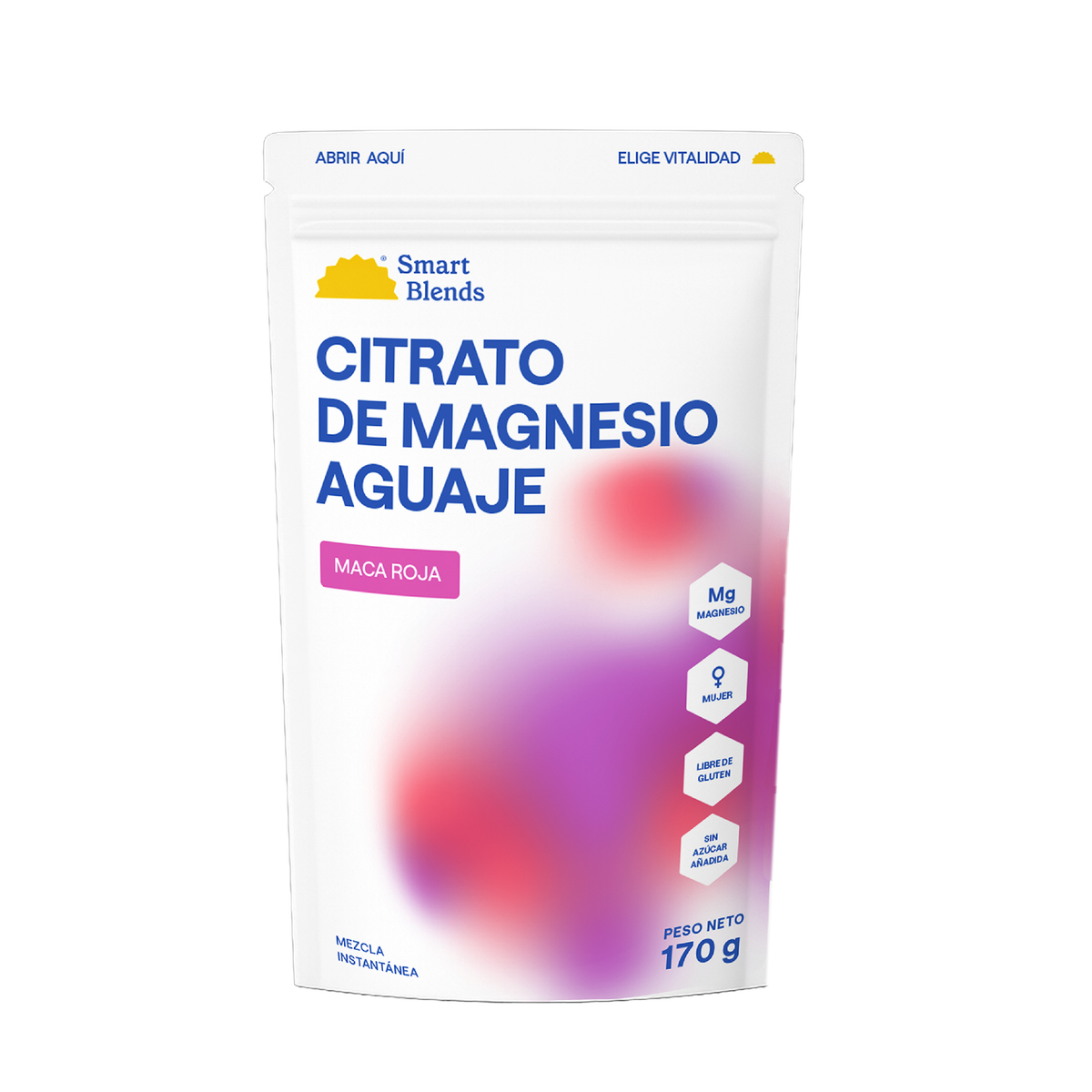 Citrato De Magnesio En Polvo Con Maca Roja Y Aguaje 170g