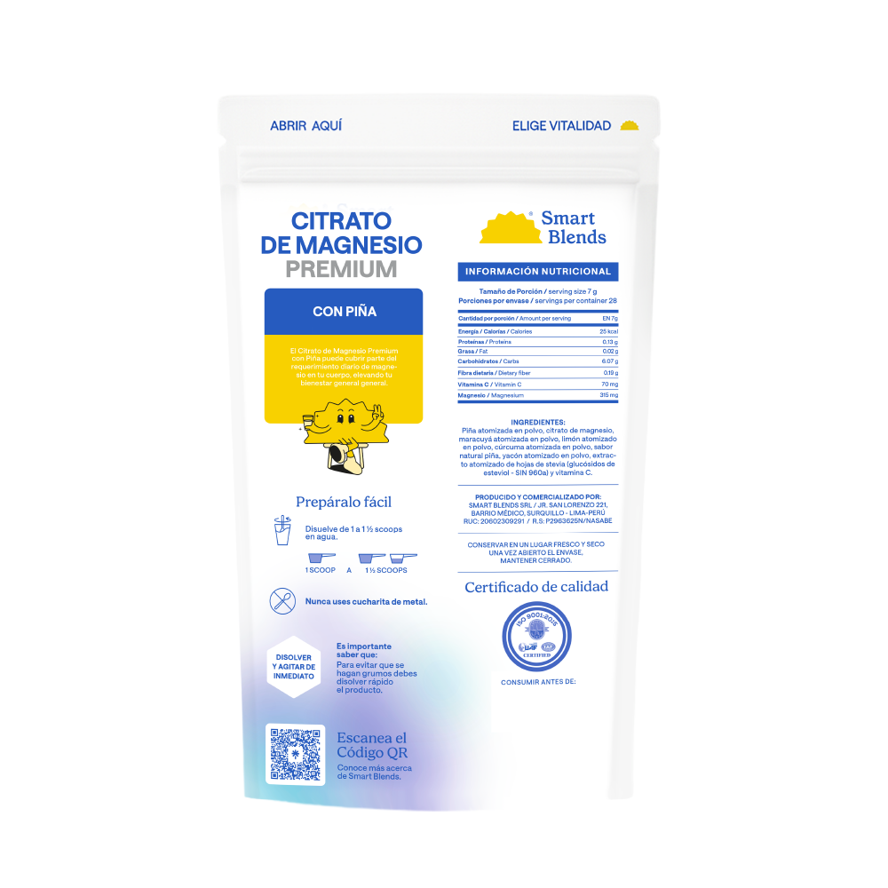 Citrato De Magnesio Con Piña Premium 200g