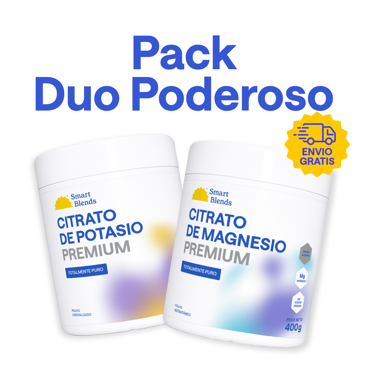 Pack Duo Poderoso - Citrato De Magnesio Y Potasio 400gr
