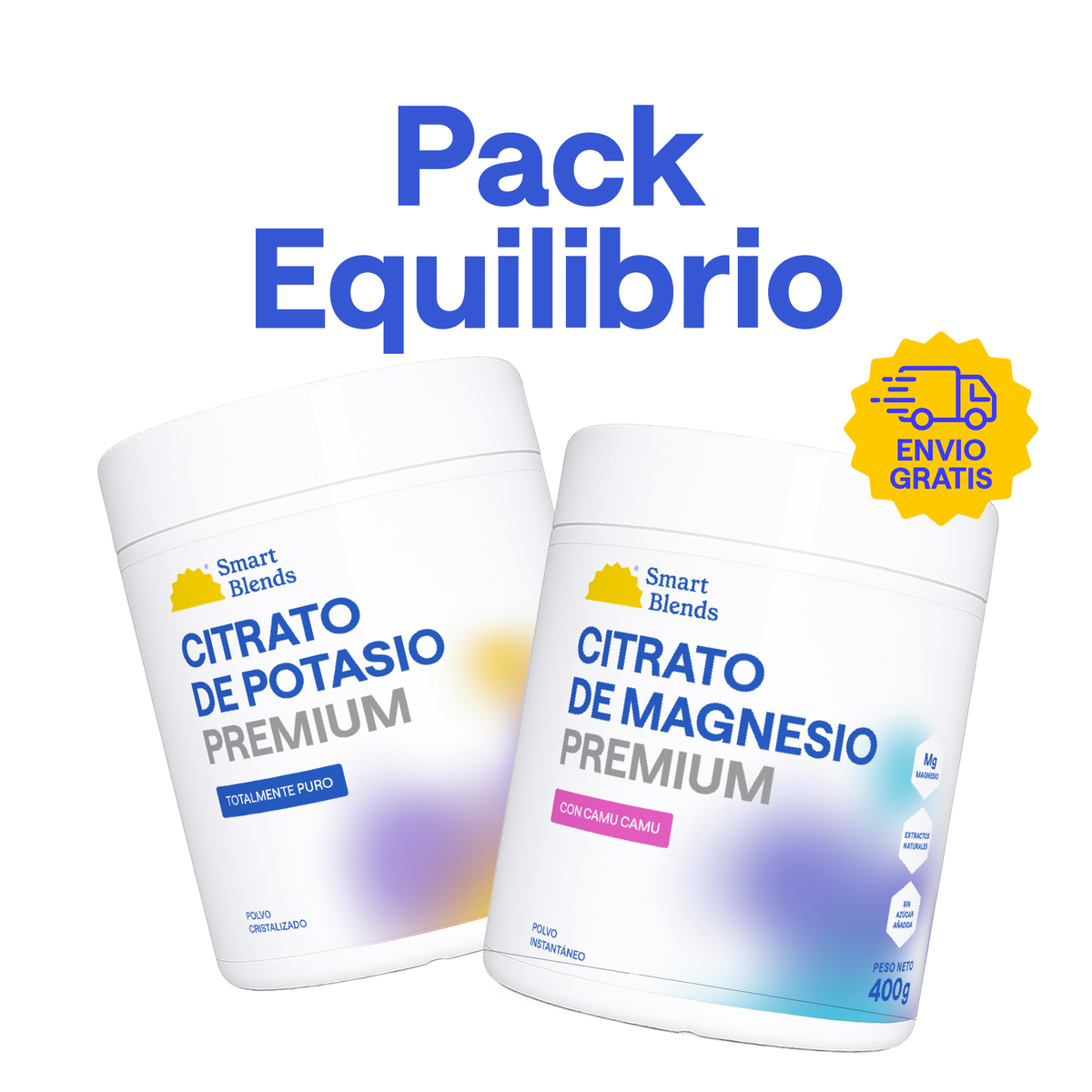 Citrato De potasio Premium + Camu Camu con Magnesio - Pack equilibrio 400gr