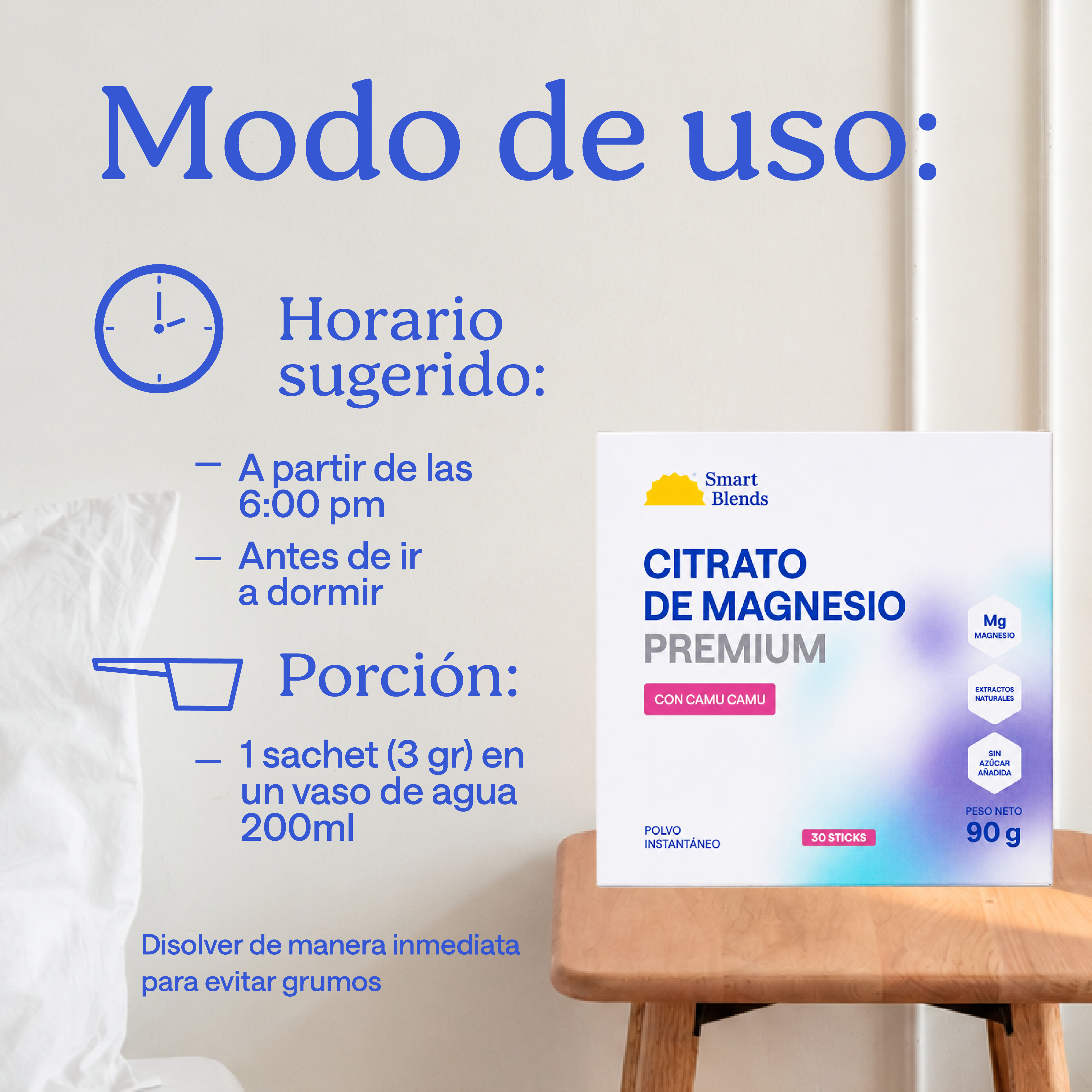 Citrato De Magnesio En Sobres Camu Camu x30uds