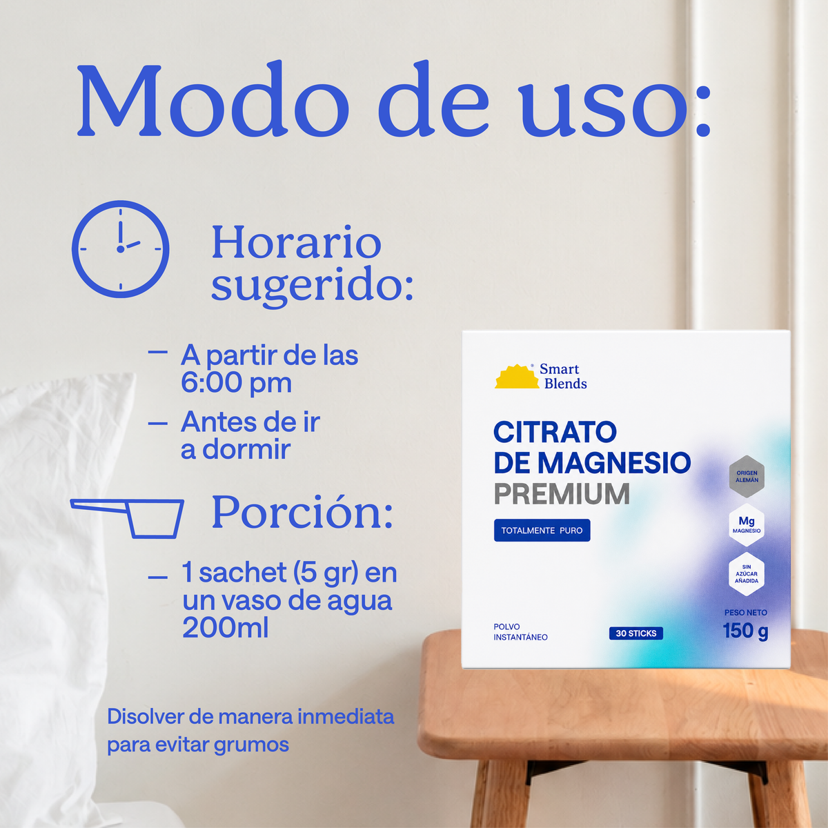 Citrato De Magnesio En Sobres Premium x 30uds