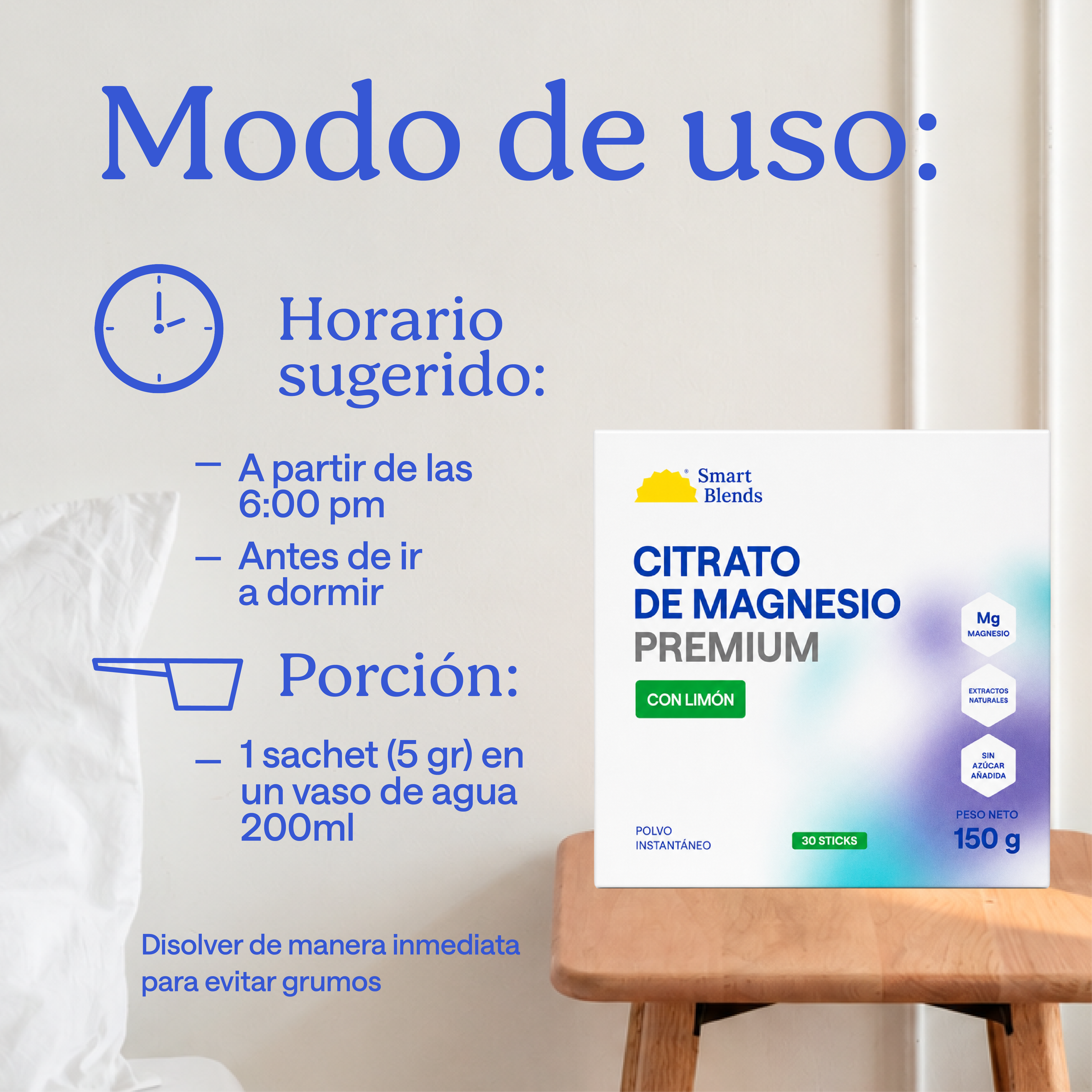 Citrato De Magnesio En Sobres Limon x30uds