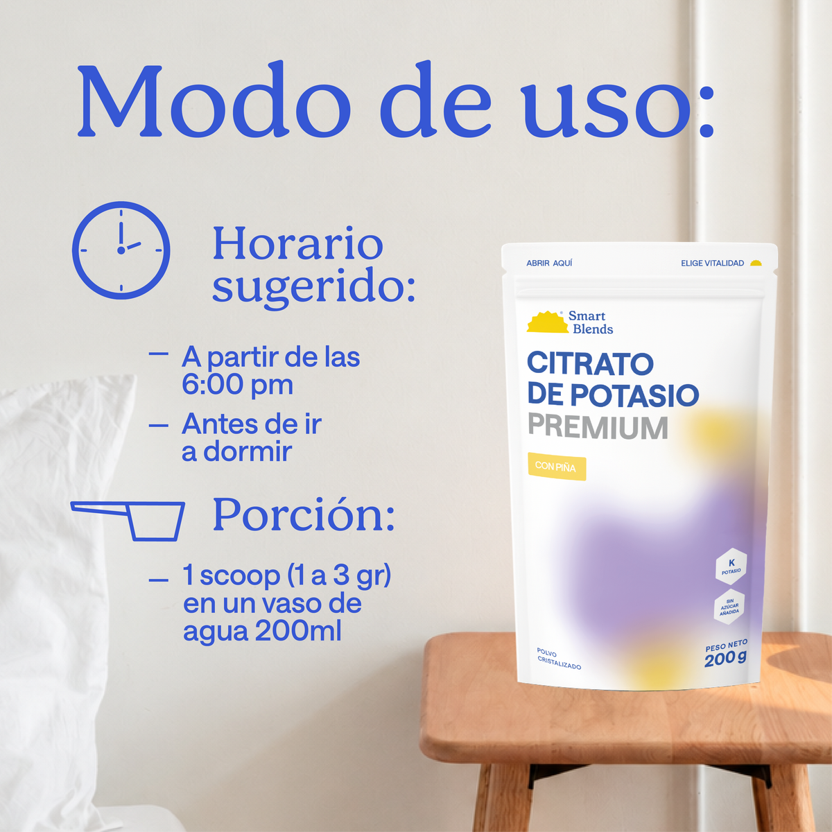 Citrato De Potasio con Piña 200g