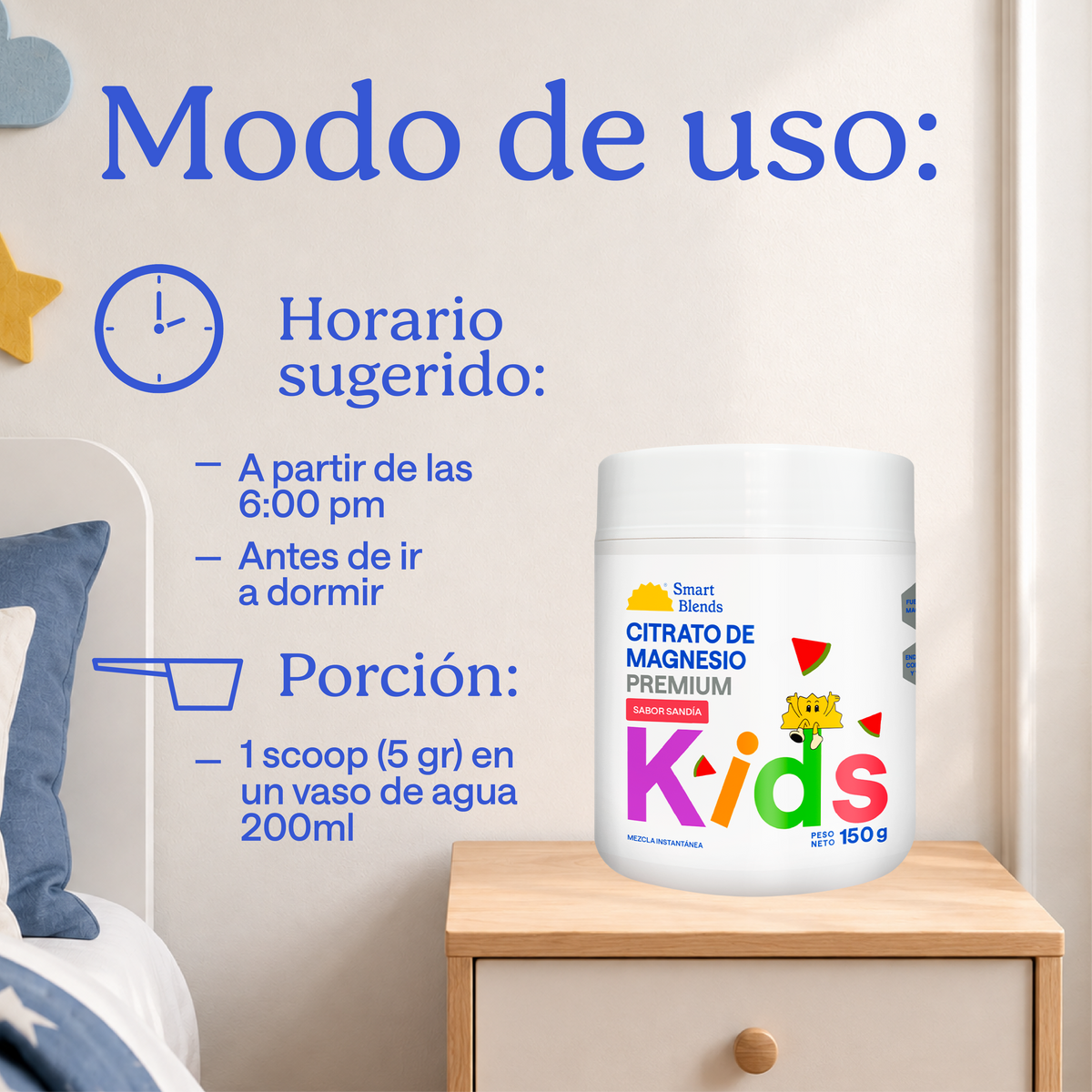Citrato de magnesio Kids Sandia 150g