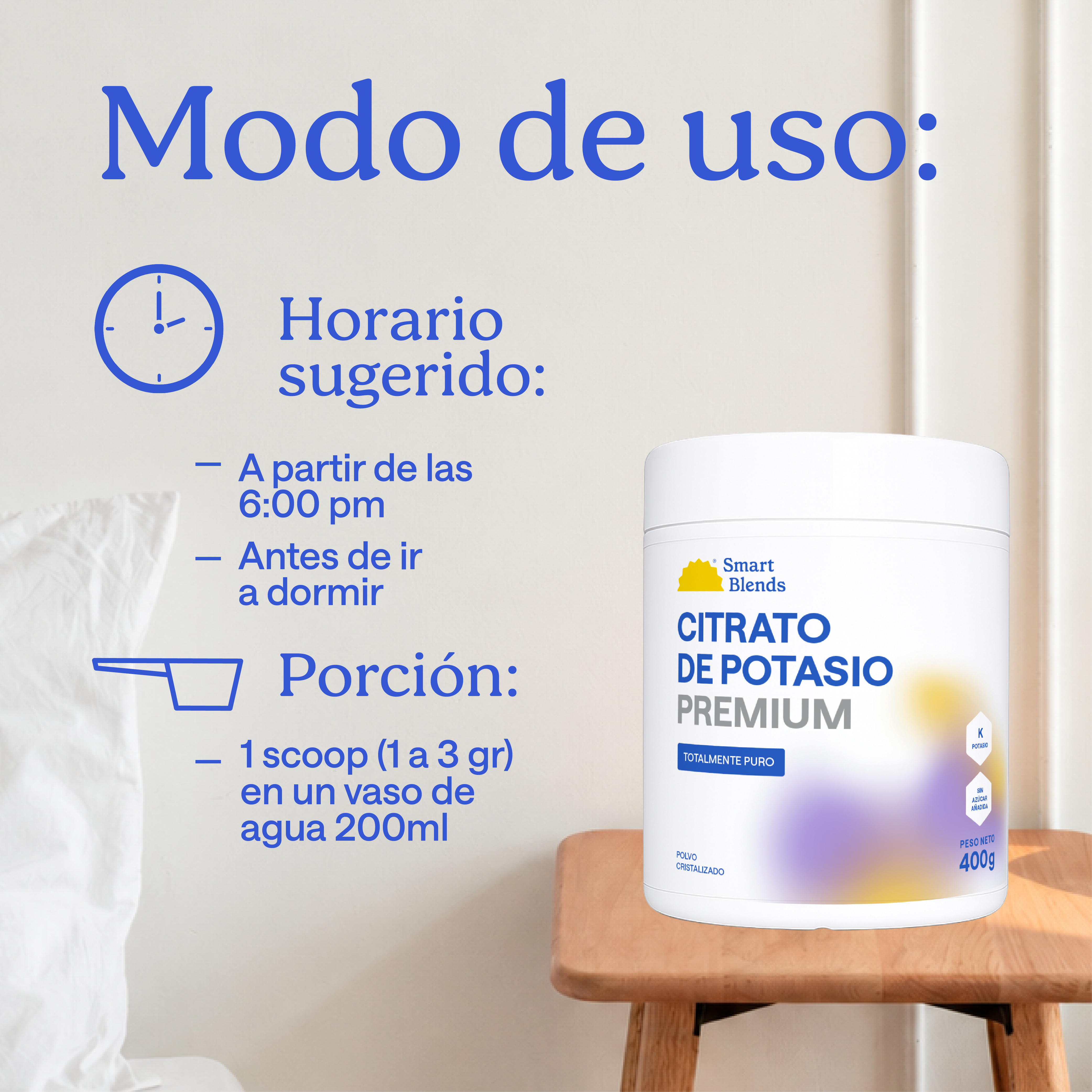 Pack Duo Poderoso - Citrato De Magnesio Y Potasio 400gr