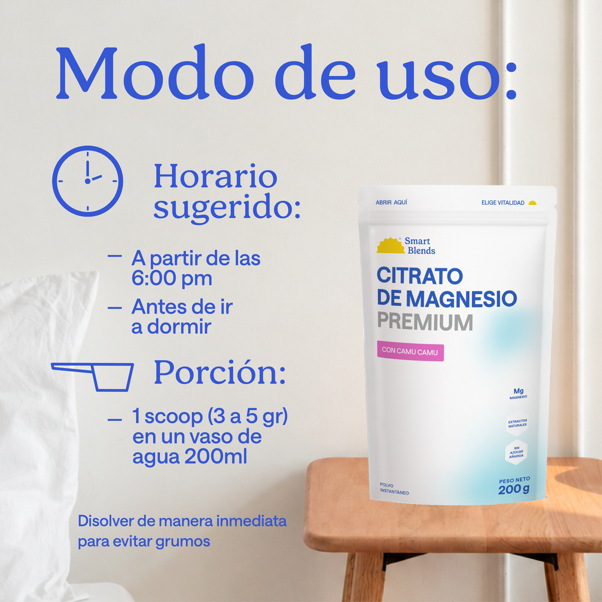Citrato Magnesio Y Camu Camu Premium 200g