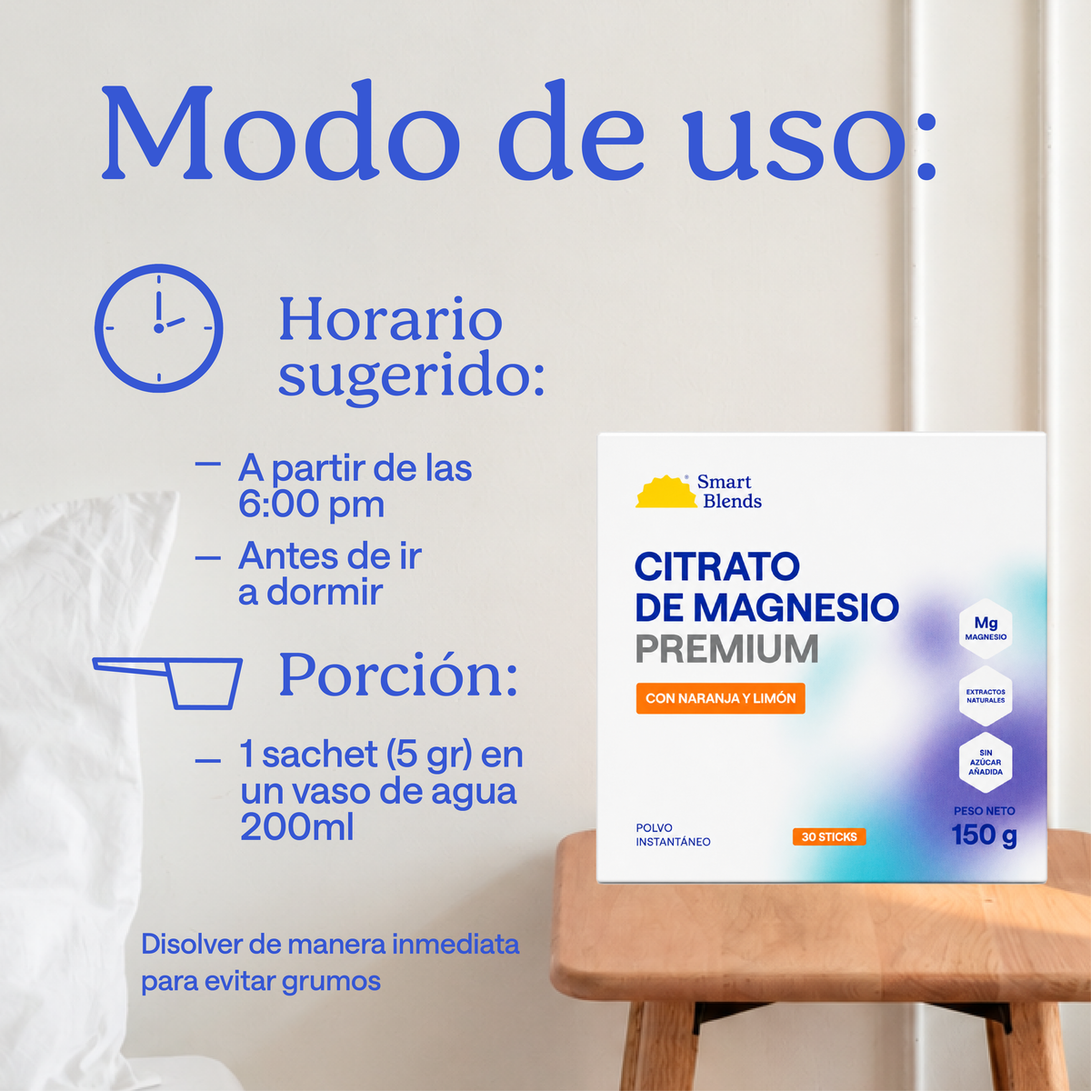 Citrato De Magnesio En Sobres Naranja x30uds