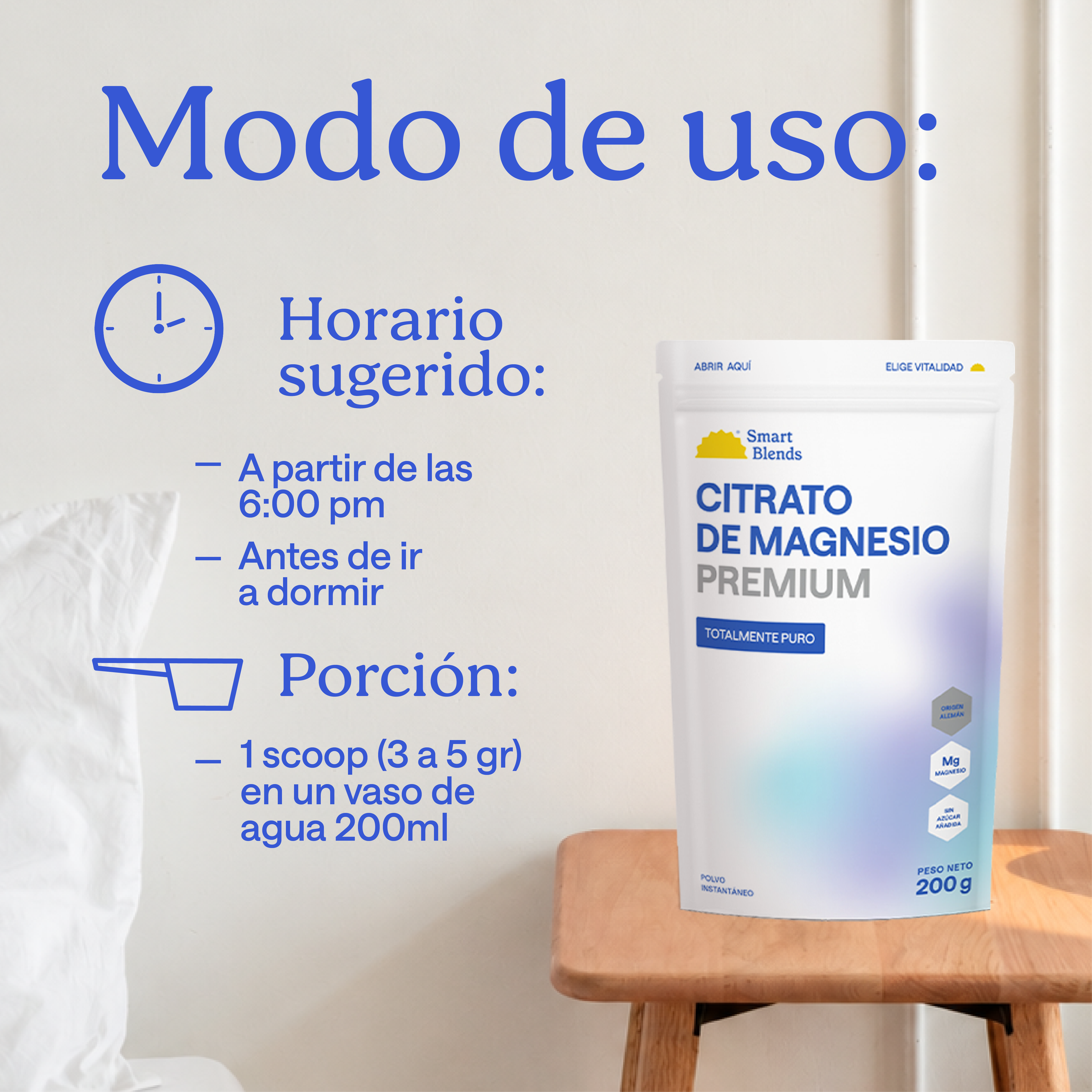 Citrato De Magnesio Y Potasio 200g
