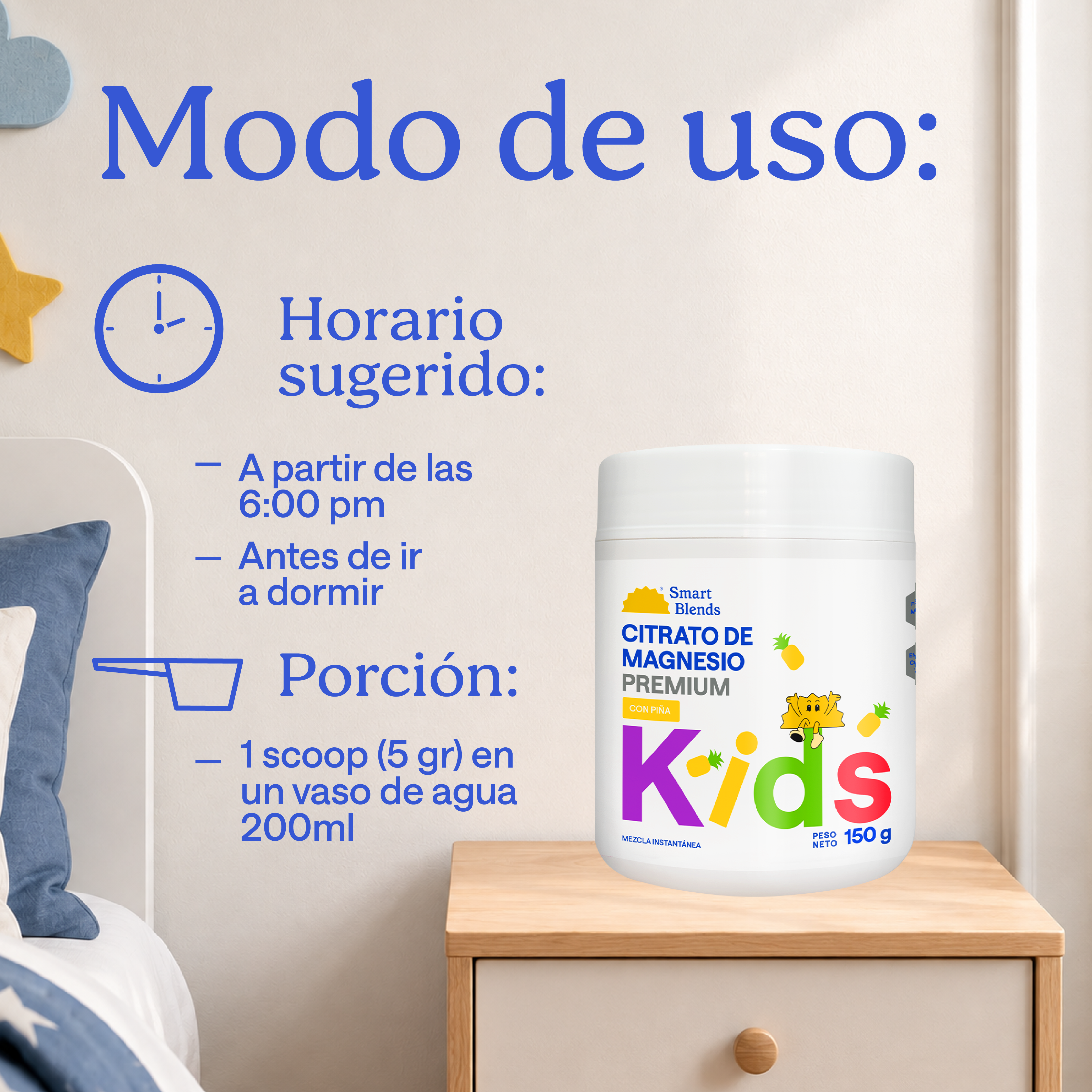 Citrato De Magnesio Para Niños Piña 150gr