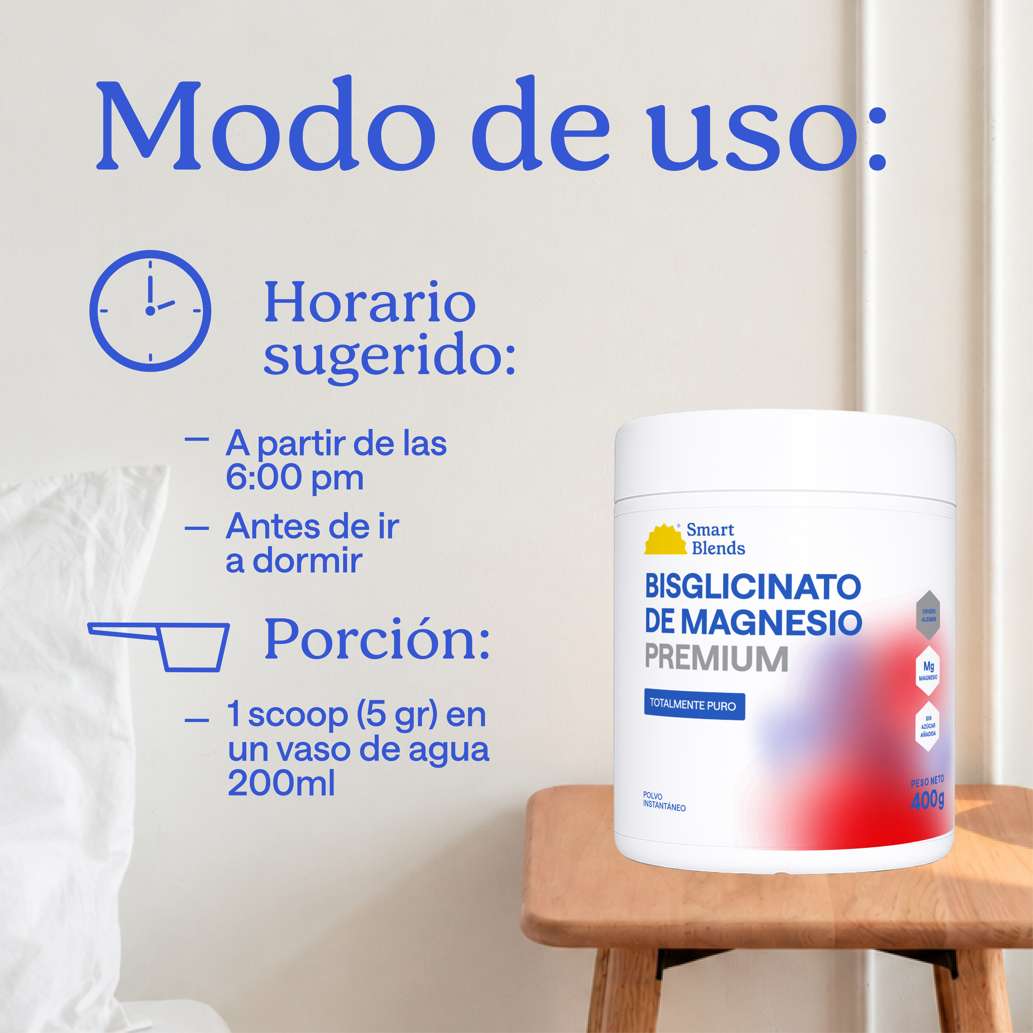Bisglicinato De Magnesio Premium 400g