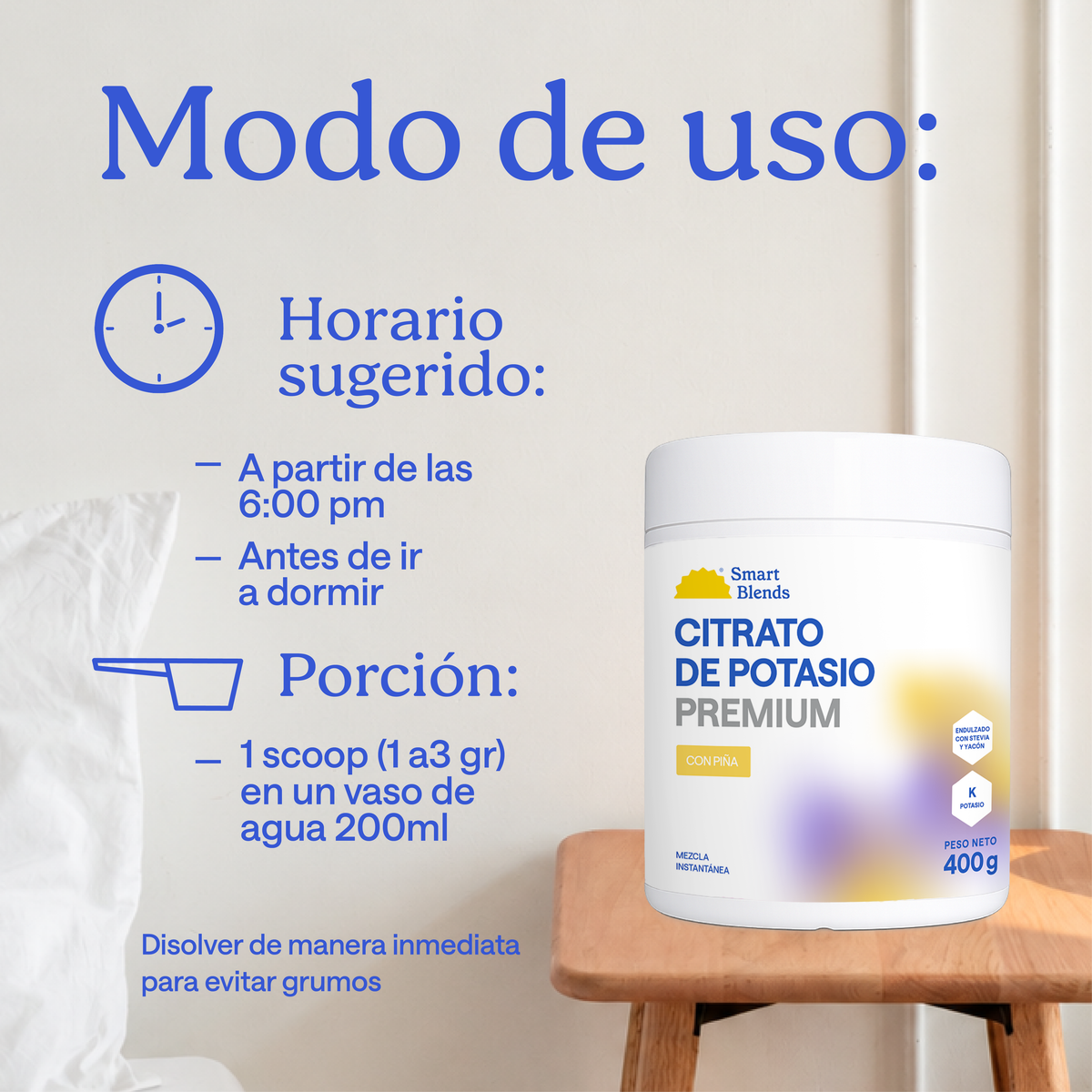 Citrato De Potasio con Piña 400g