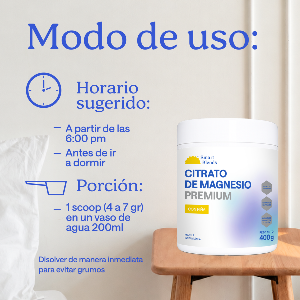 Citrato De Magnesio Con Piña Premium 400g