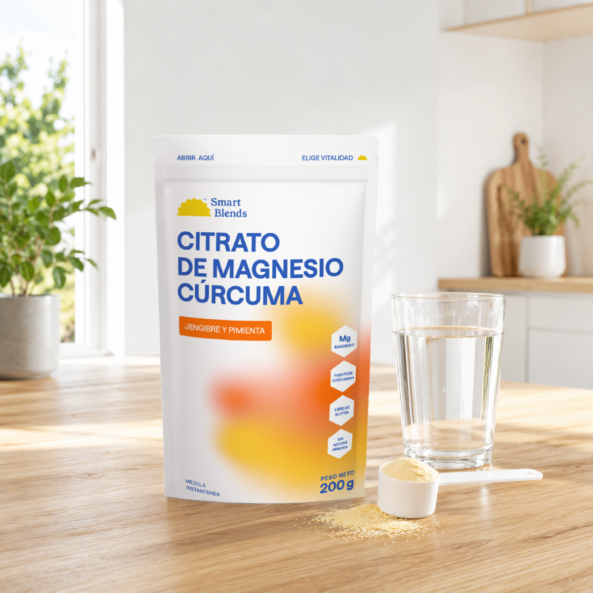 Citrato De Magnesio En Polvo Con Cúrcuma 200g