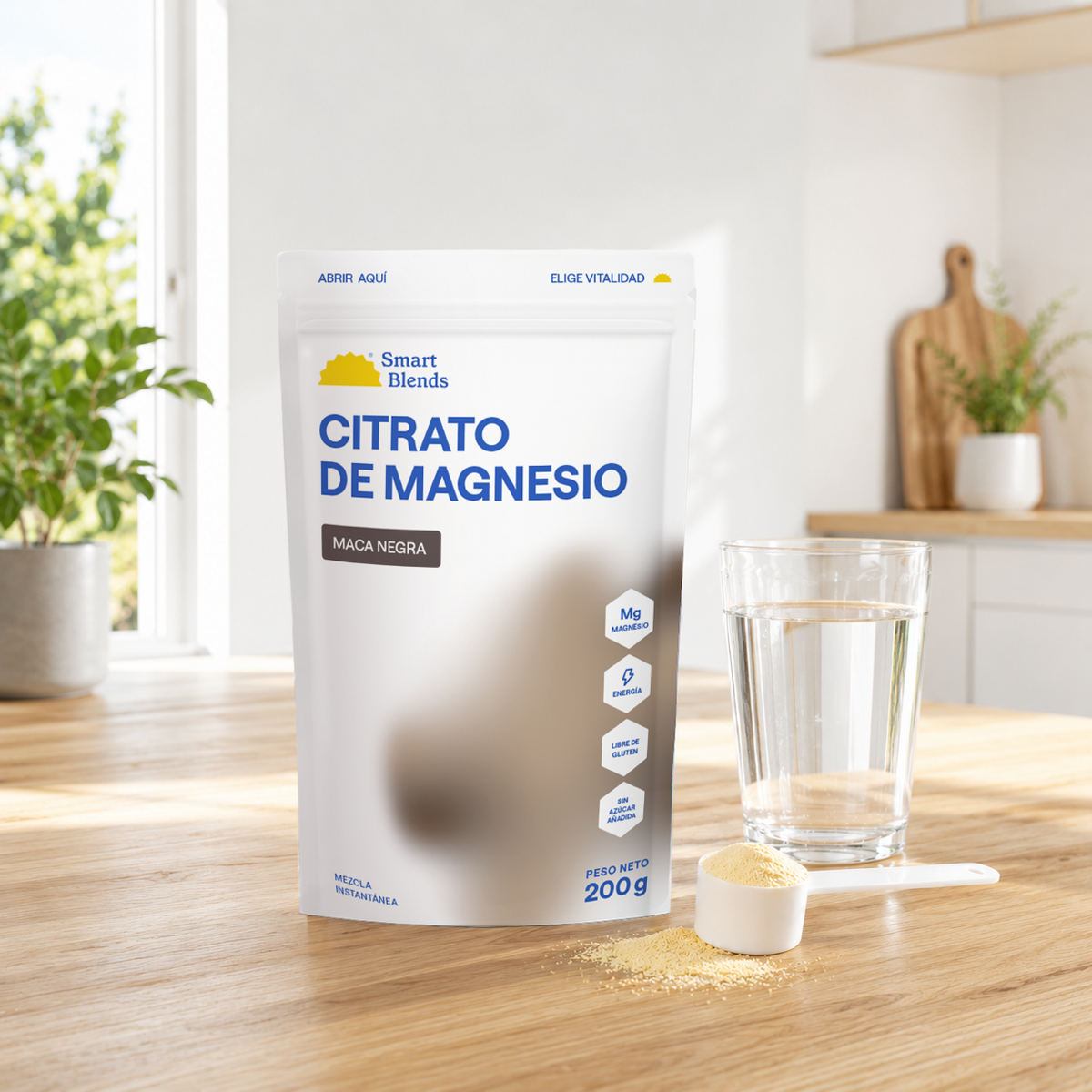 Citrato De Magnesio En Polvo Con Maca Negra 200g