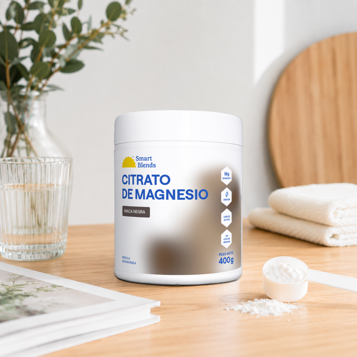 Citrato De Magnesio En Polvo Con Maca Negra 400g