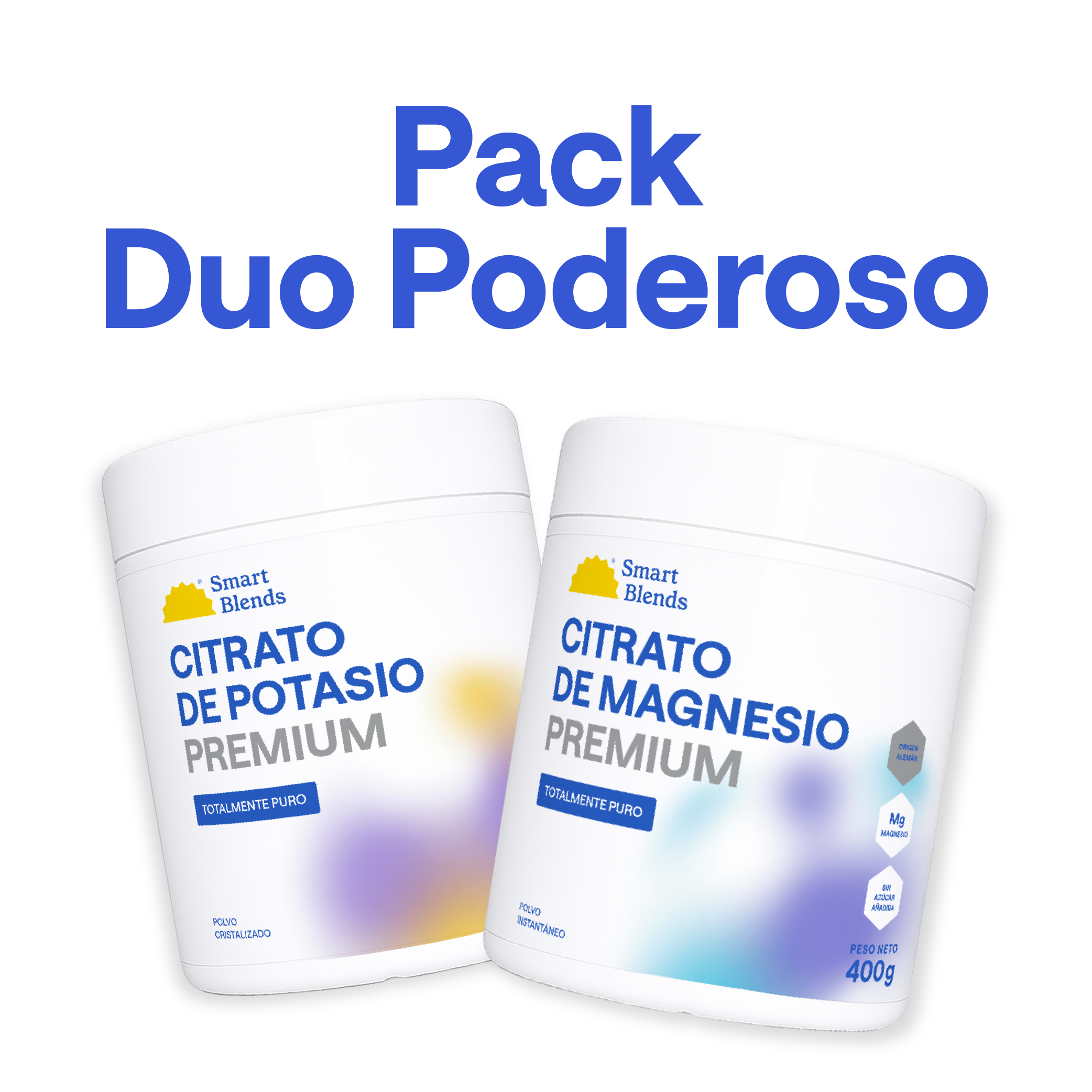Pack Duo Poderoso - Citrato De Magnesio Y Potasio 400gr