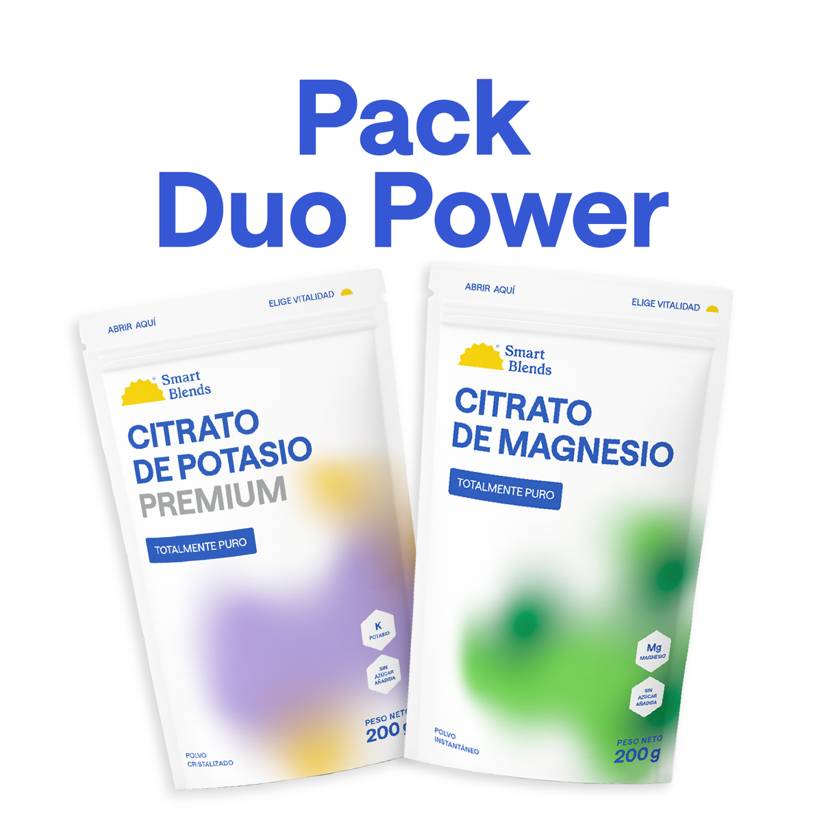 Citrato De Potasio Y Magnesio 200gr - Pack Duo Power 200g