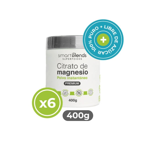 Pack Citrato de Magnesio Premium 400g (X6)