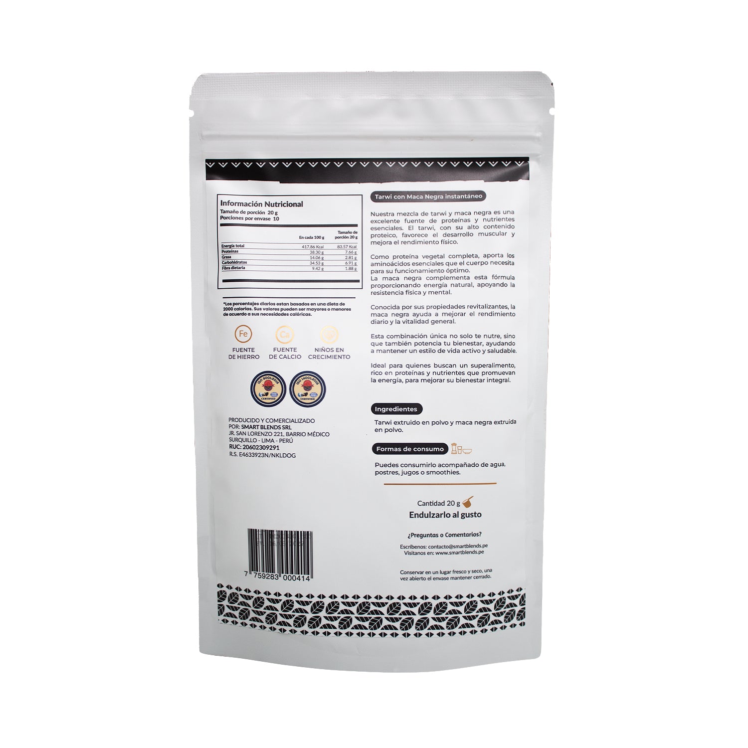 Proteína de tarwi con maca negra 200g