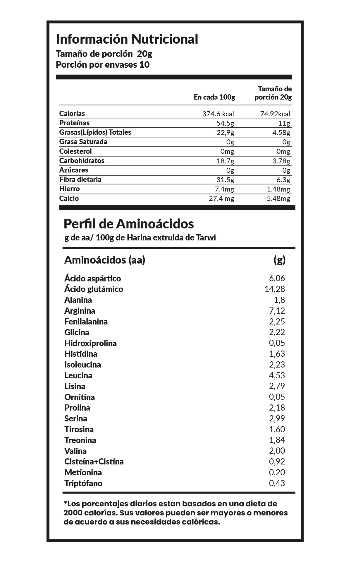 Proteína de tarwi 200g