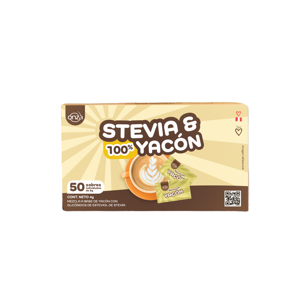 STEVIA CON YACON ONZA CAJA X 50 SOBRES