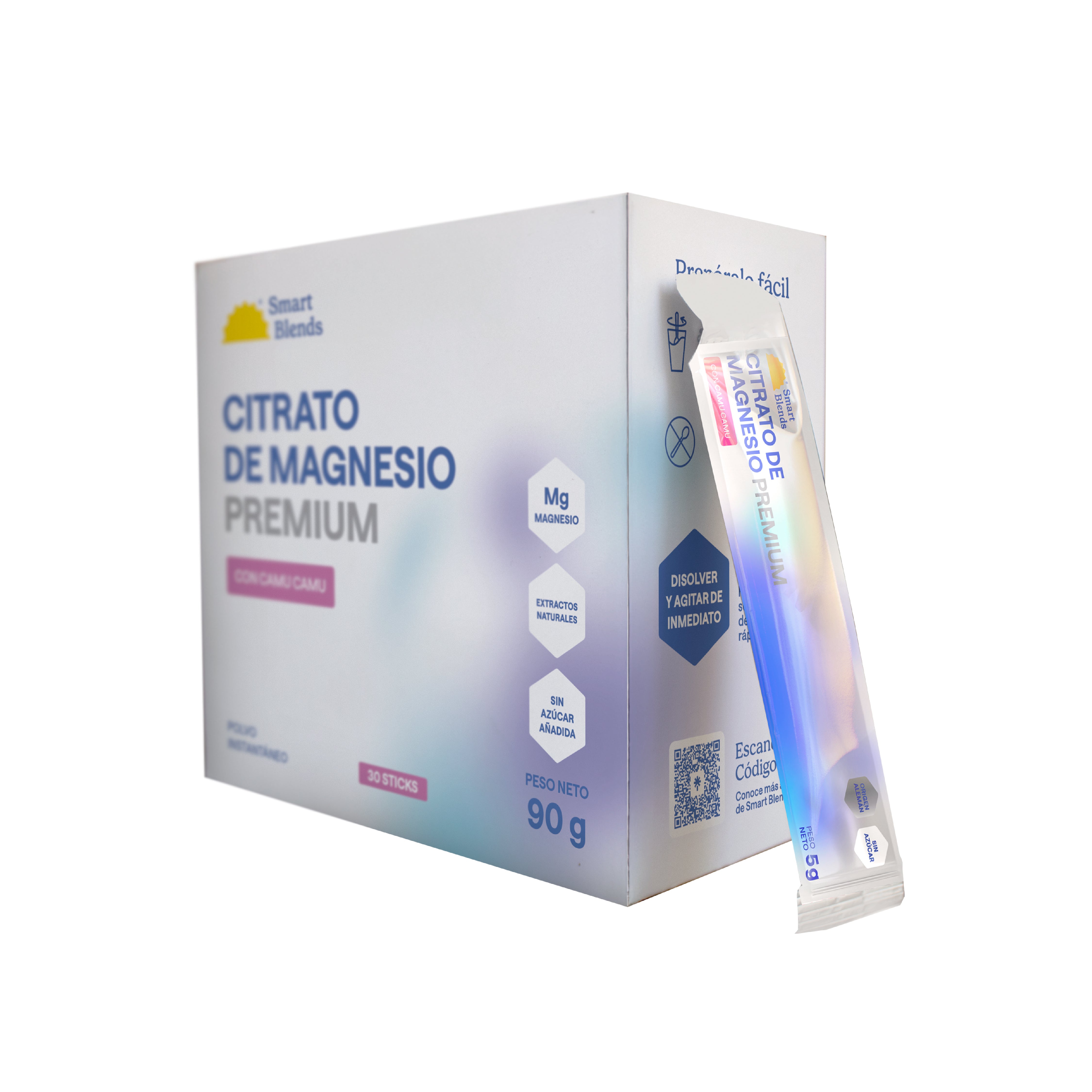 Citrato de Magnesio Premium Camu Camu Caja x 30 sachets