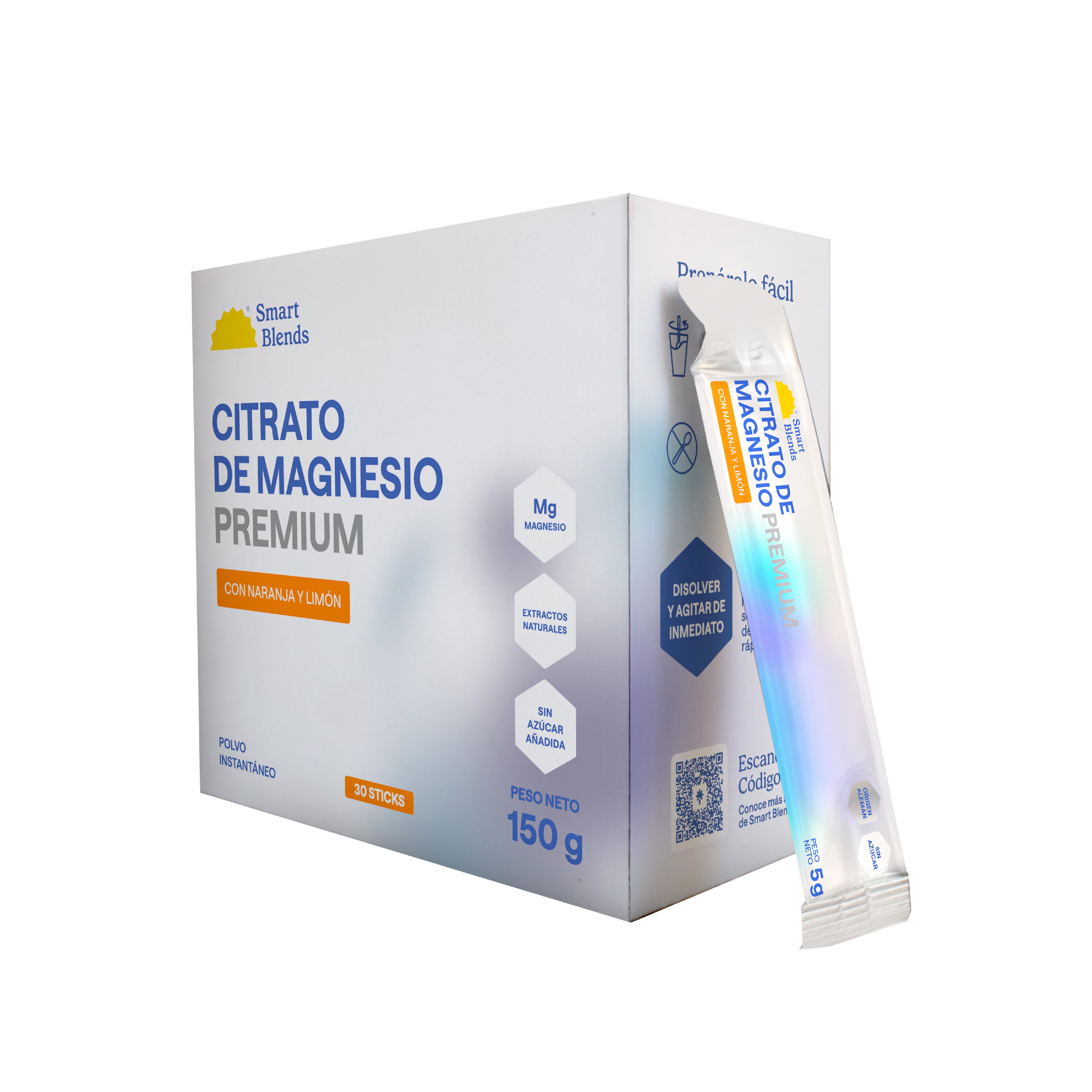 Citrato de Magnesio Premium Naranja Caja x 30 sachets