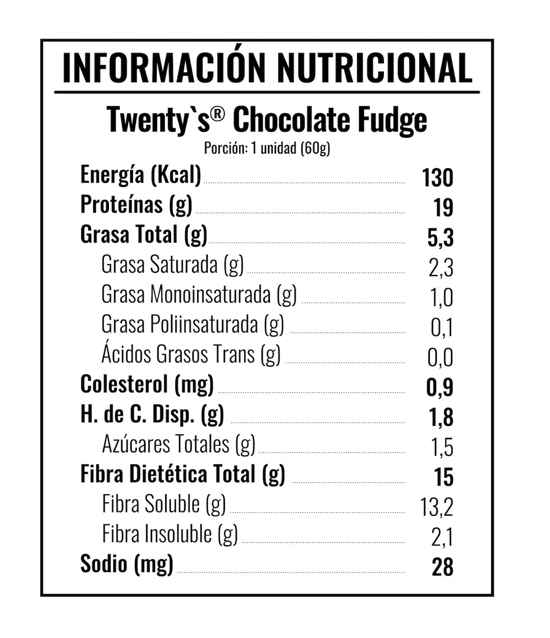 Twenty's Chocolate Fudge 60g