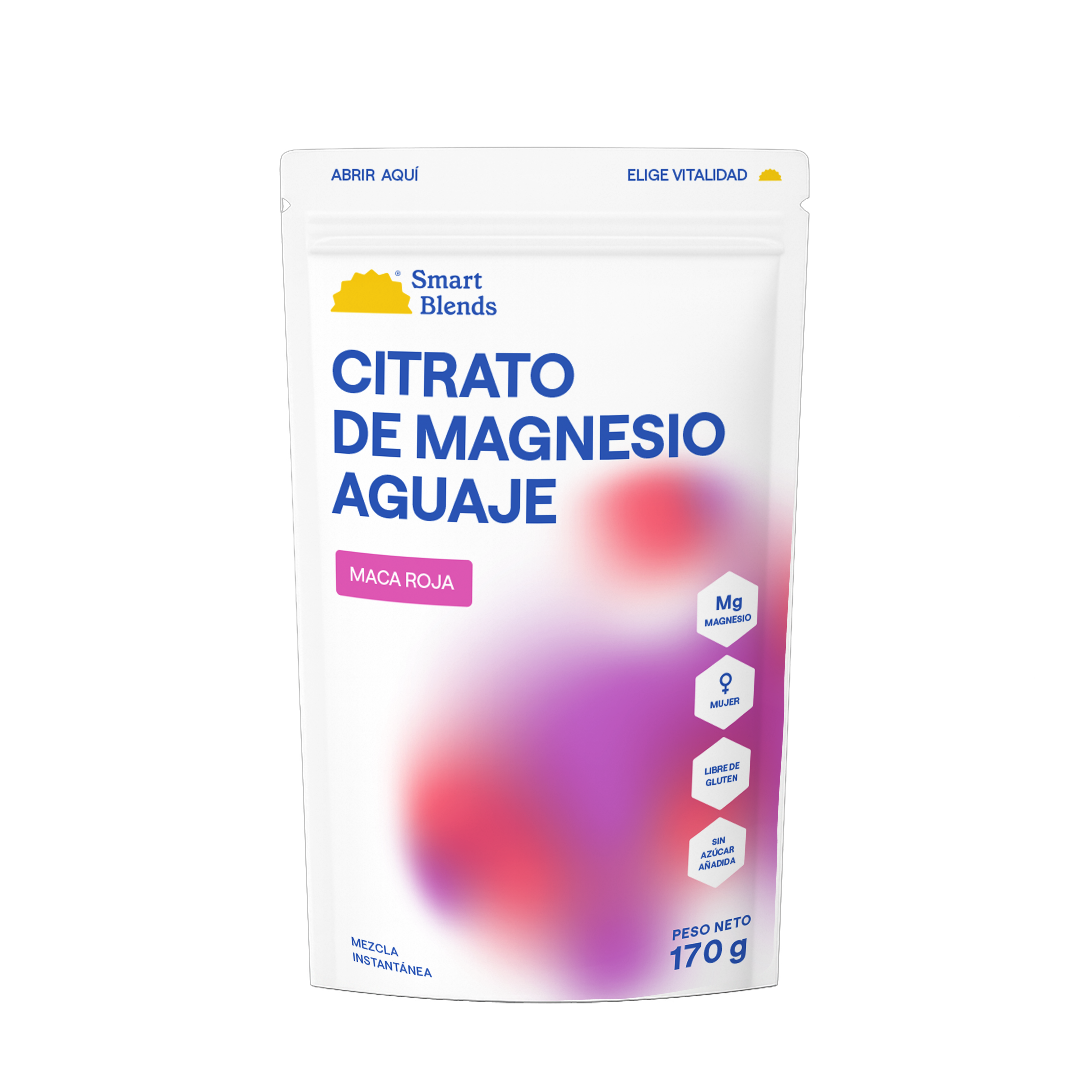 Citrato De Magnesio En Polvo Con Maca Roja Y Aguaje 170g