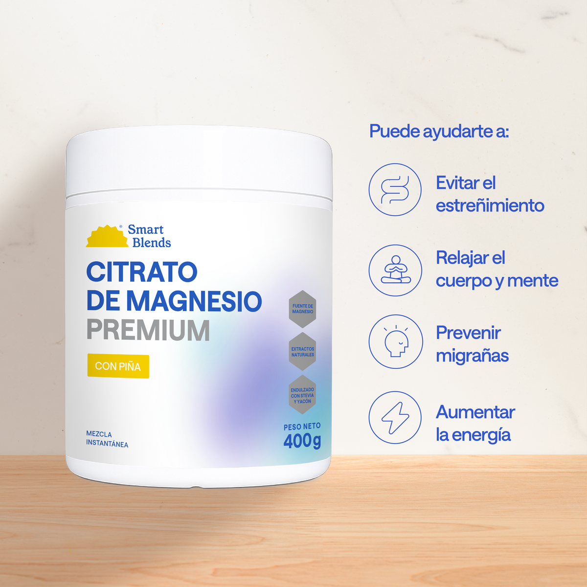 Citrato De Magnesio Con Piña Premium 400g
