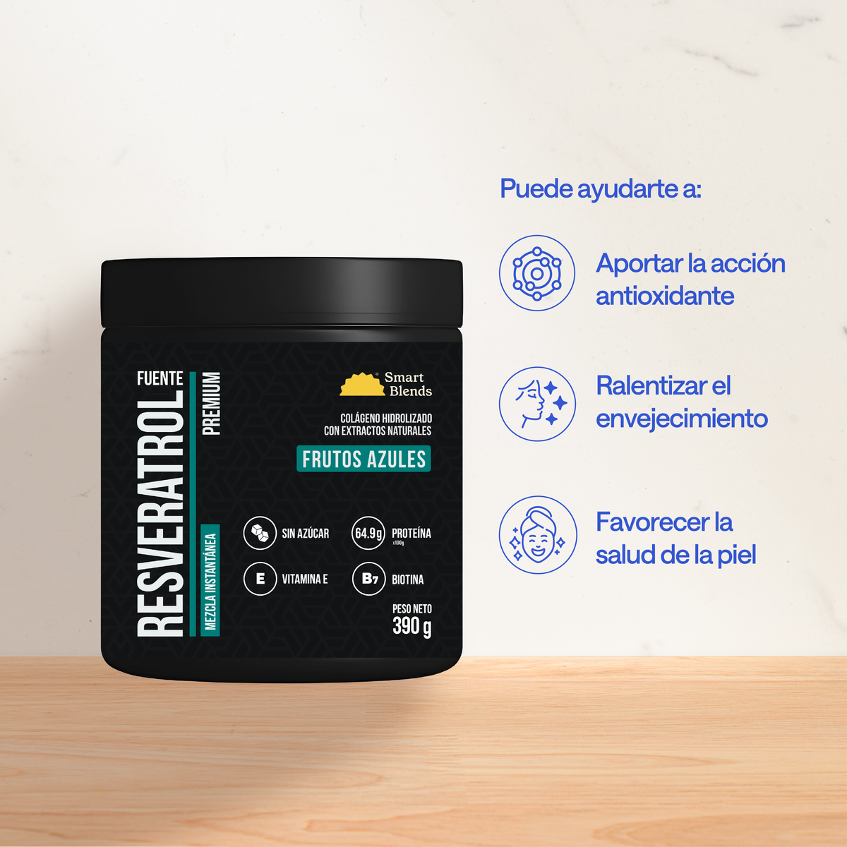 Resveratrol Premium Frutos Azules 390g