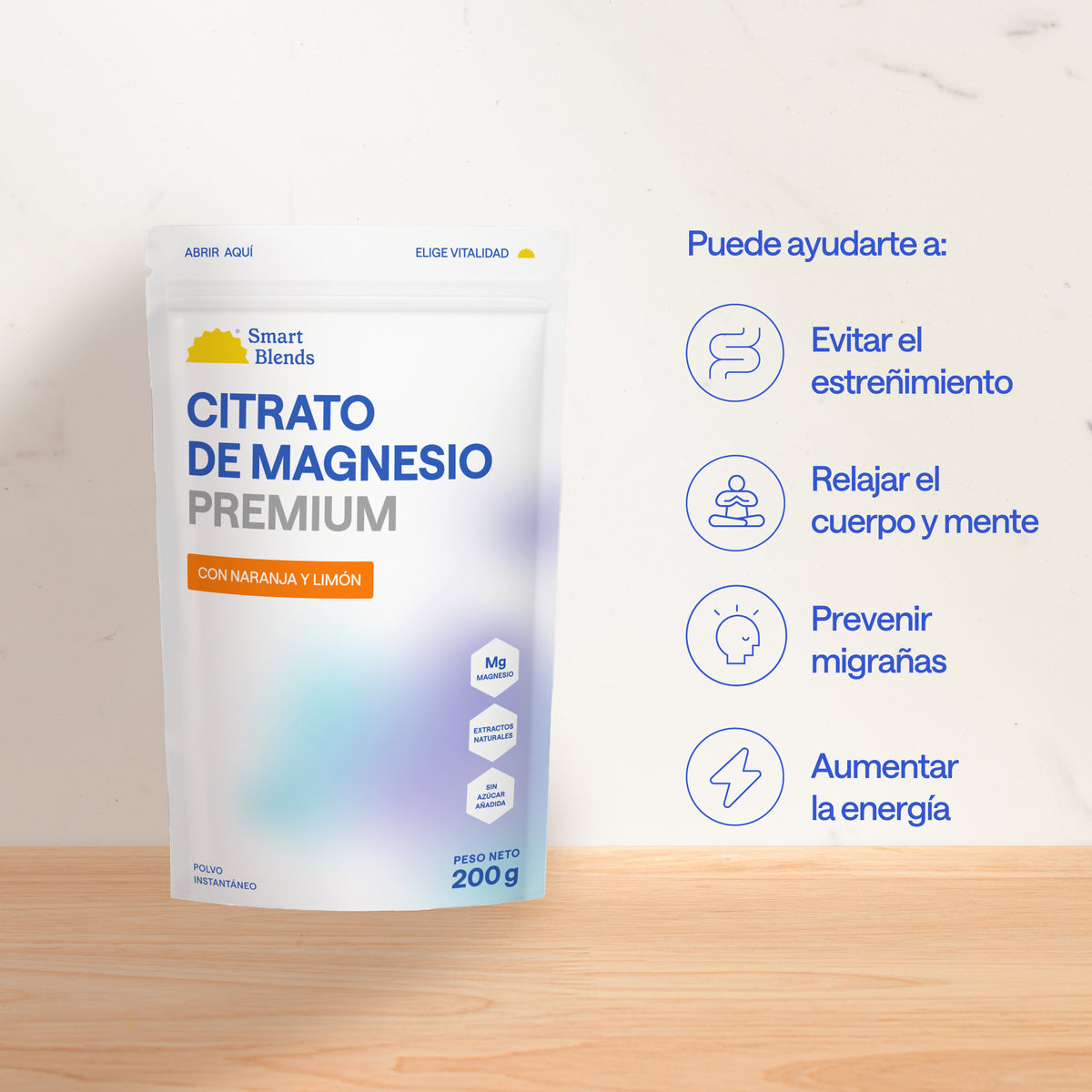Citrato Magnesio Con Naranja Y Limón 200g