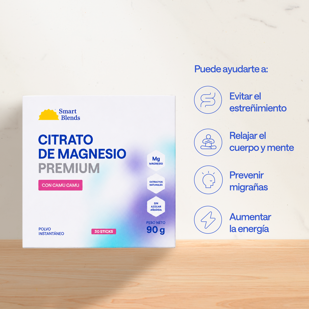 Citrato De Magnesio En Sobres Camu Camu x30uds