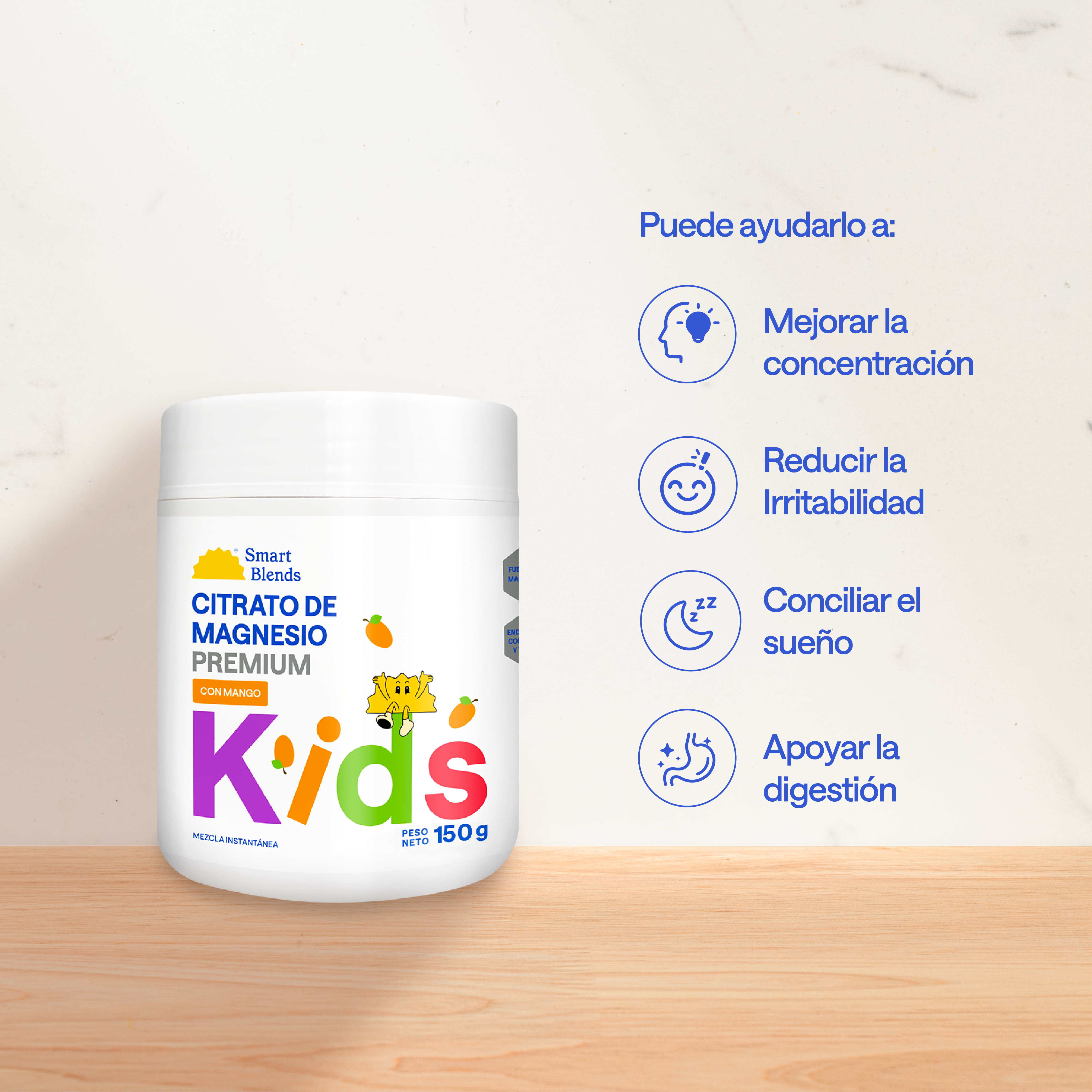 Citrato De Magnesio Para Niños Mango 150gr