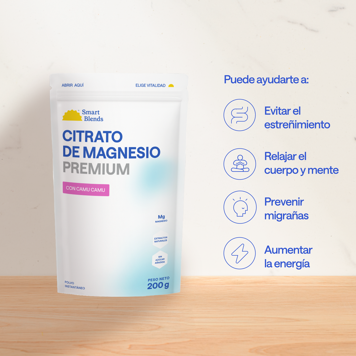 Citrato Magnesio Y Camu Camu Premium 200g