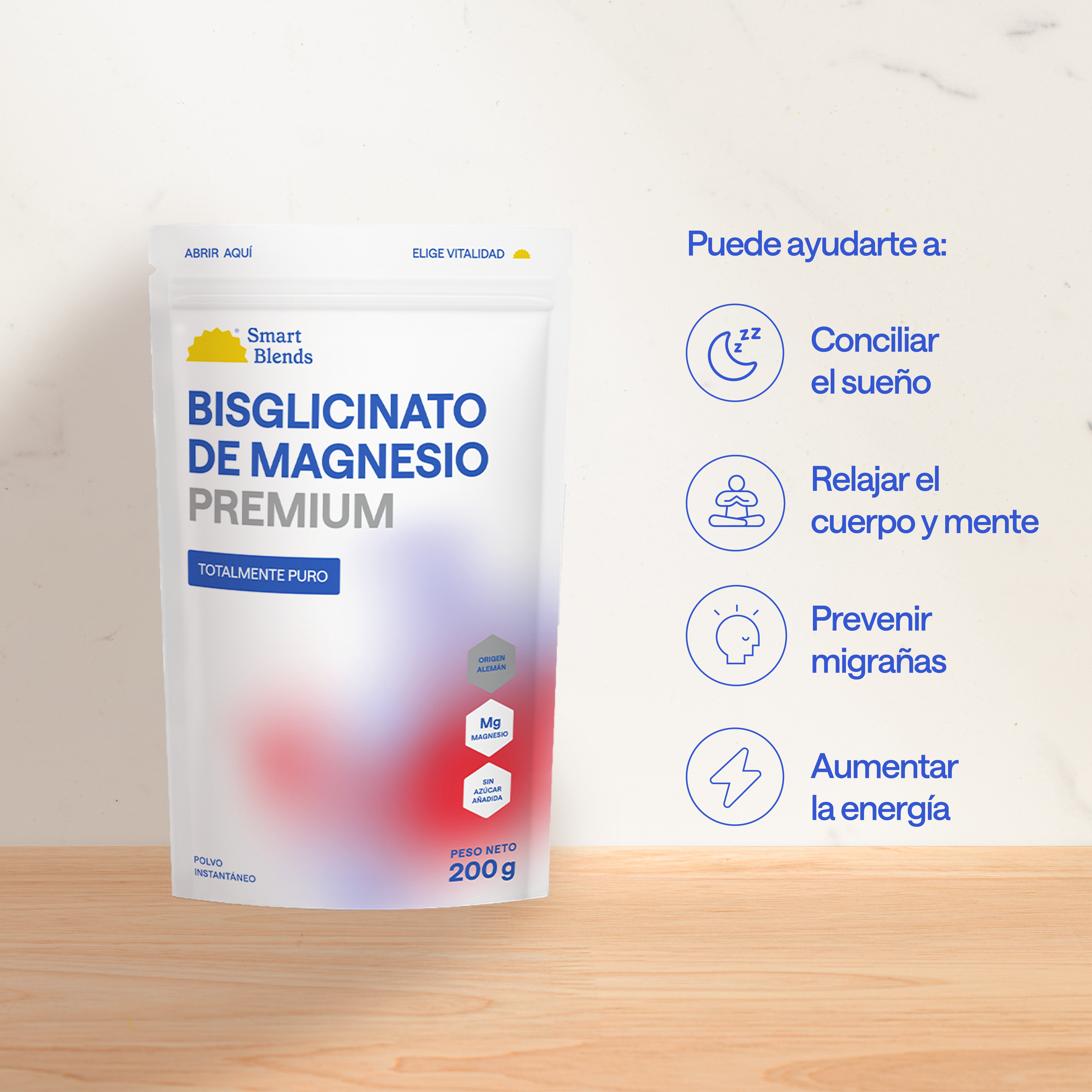 Pack Bisglicinato De Magnesio Premium 200g