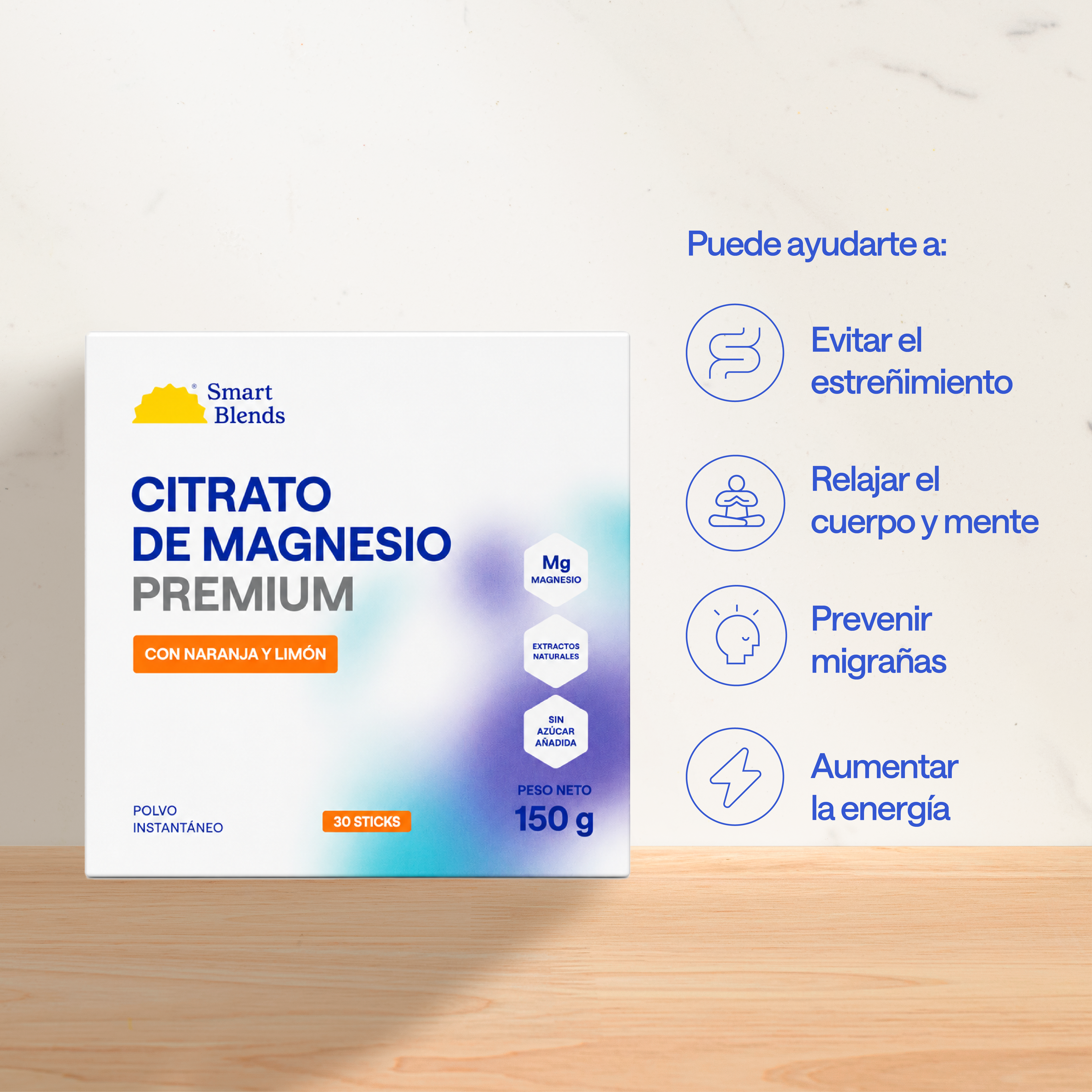 Citrato De Magnesio En Sobres Naranja x30uds