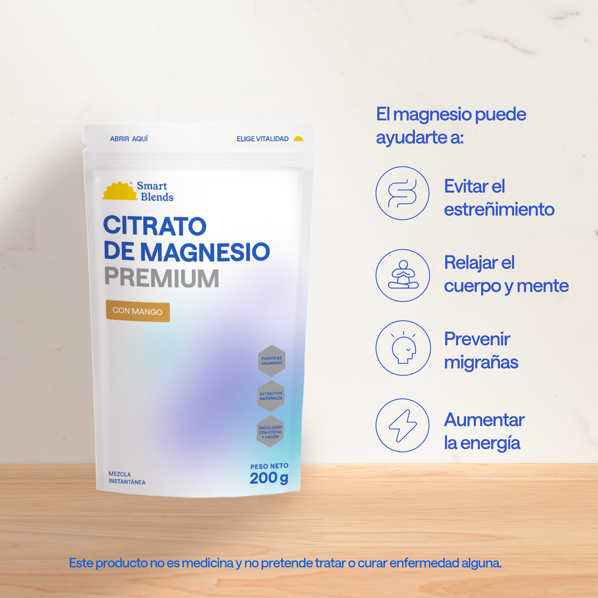 Citrato De Magnesio Con Mango Premium 200g
