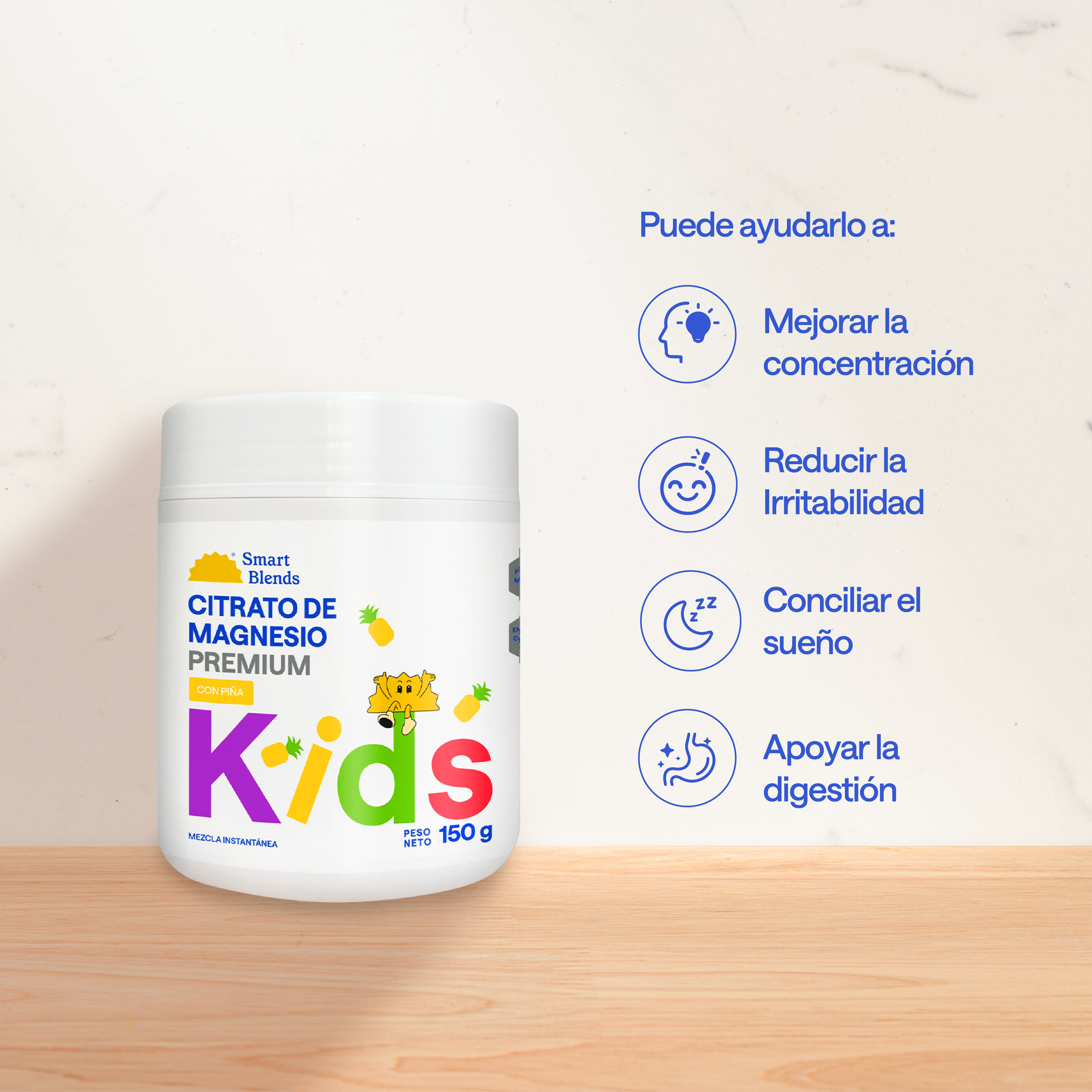 Citrato De Magnesio Para Niños Piña 150gr