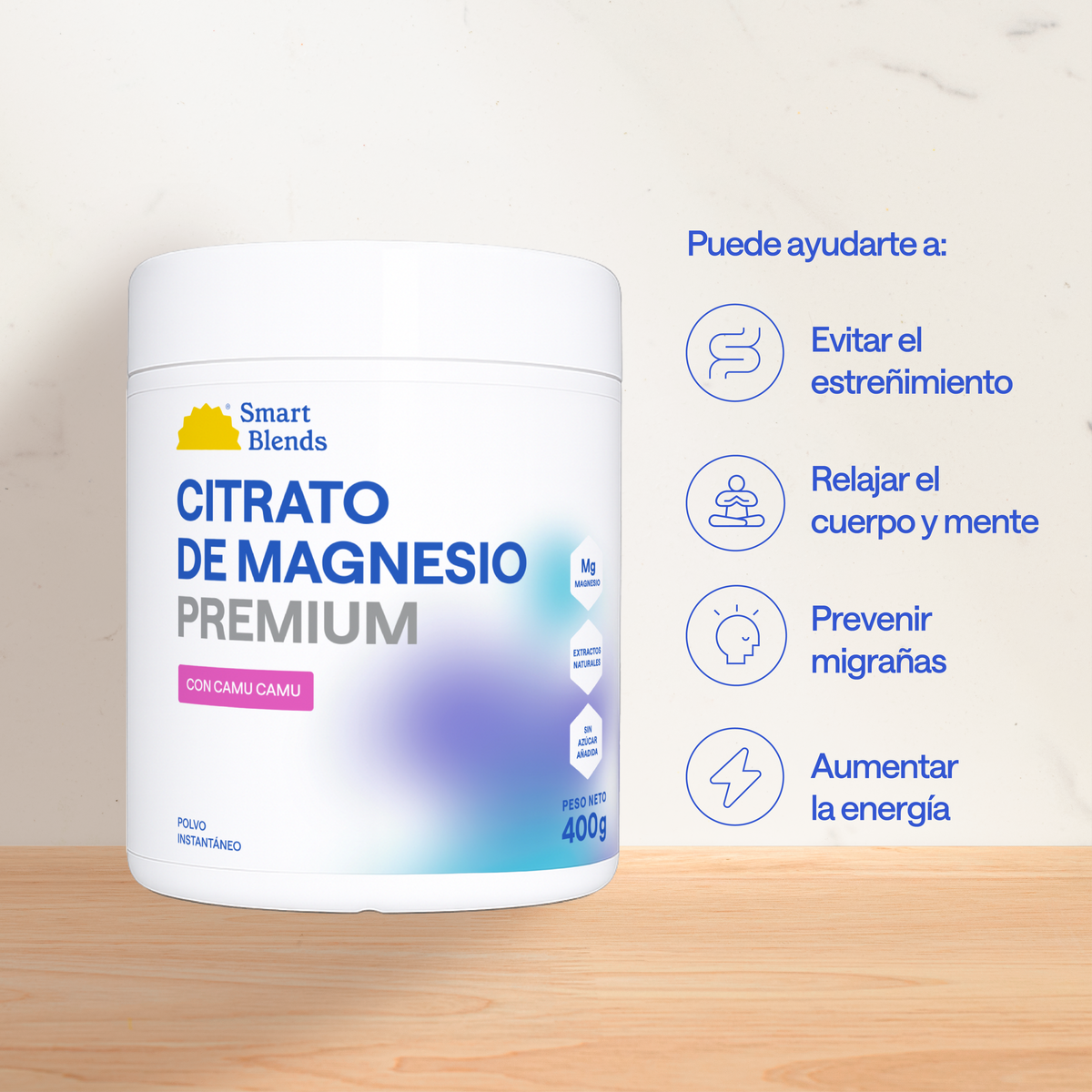 Citrato Magnesio Y Camu Camu 400g